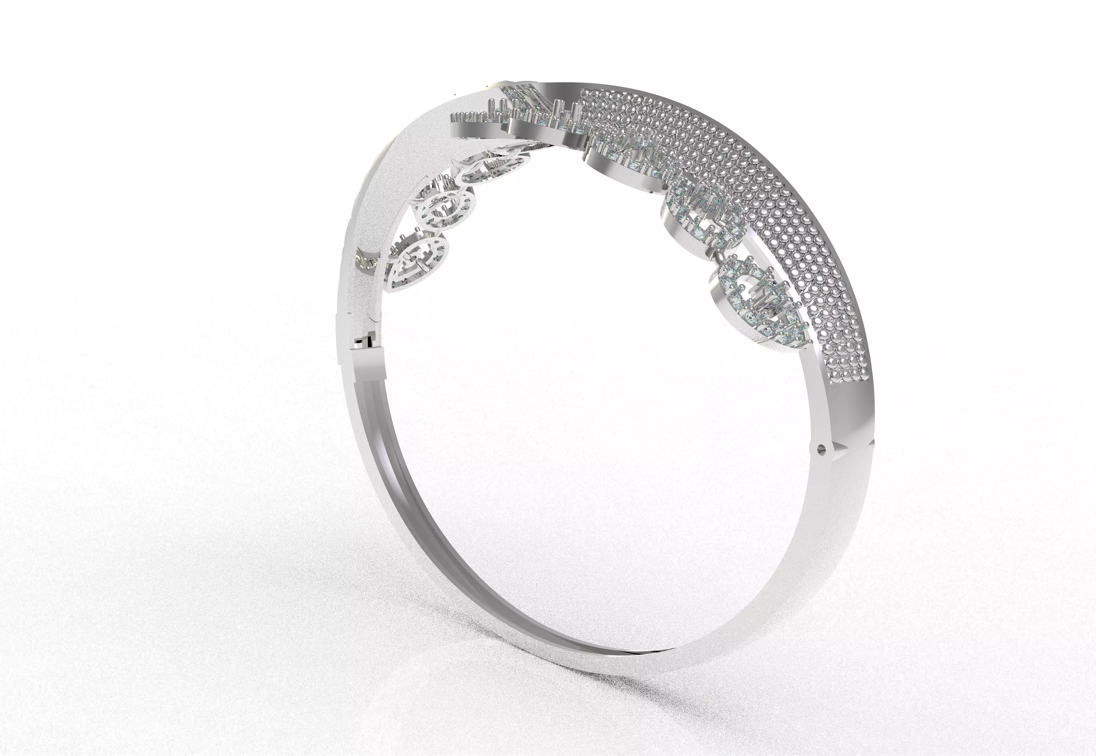 Art Deco Bracelet 14 3D print model_8