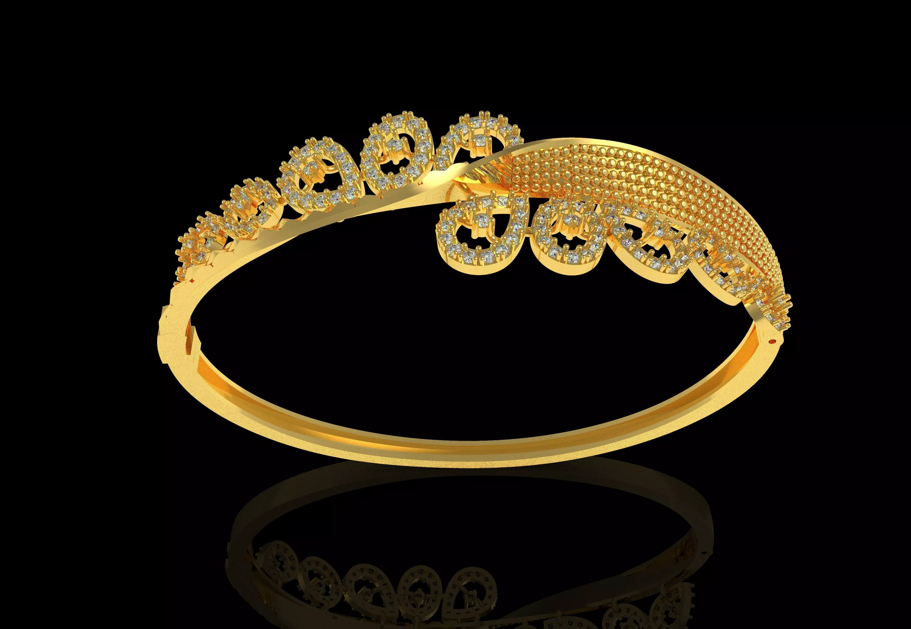 Art Deco Bracelet 14 3D print model_0