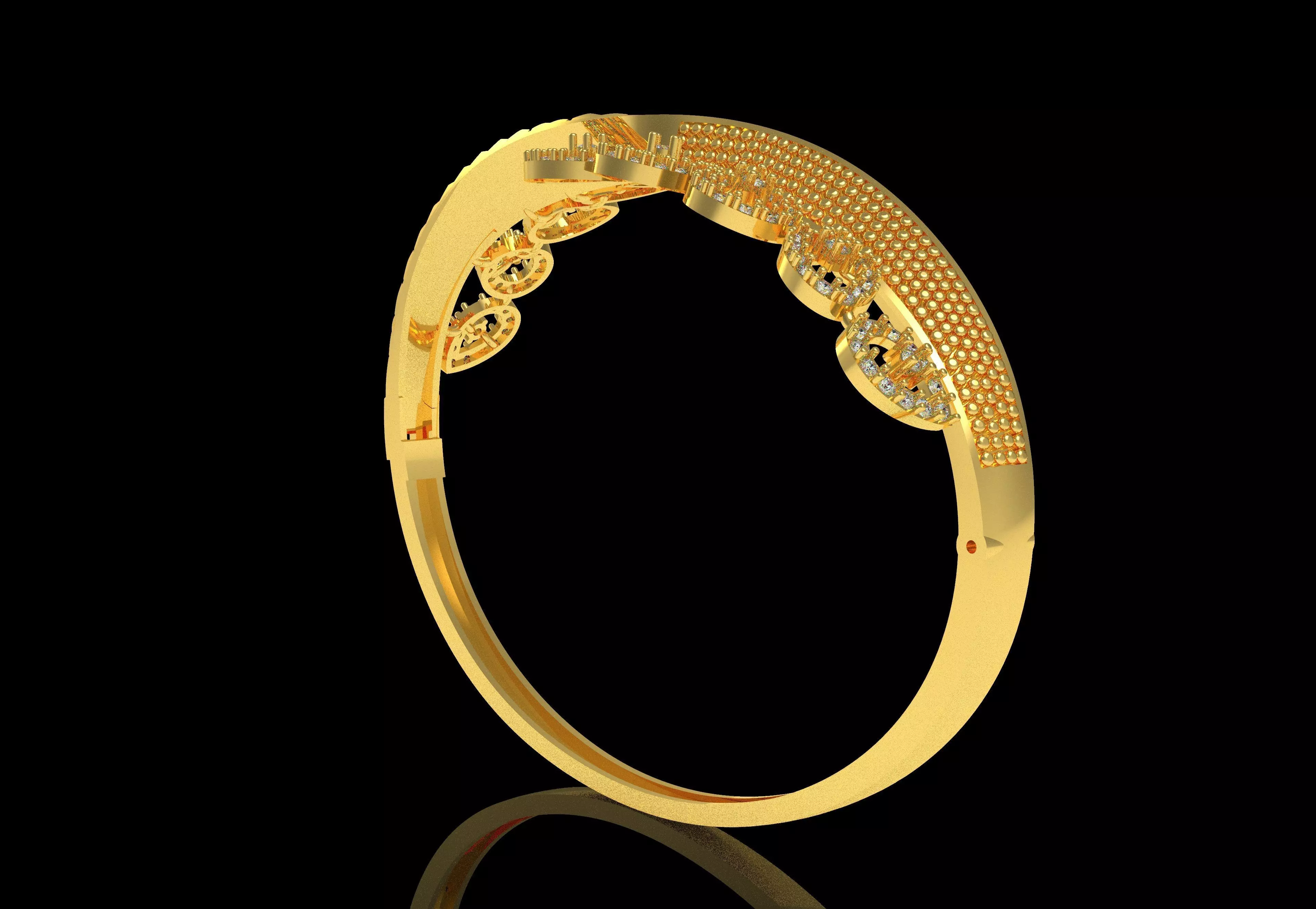 Art Deco Bracelet 14 3D print model_3