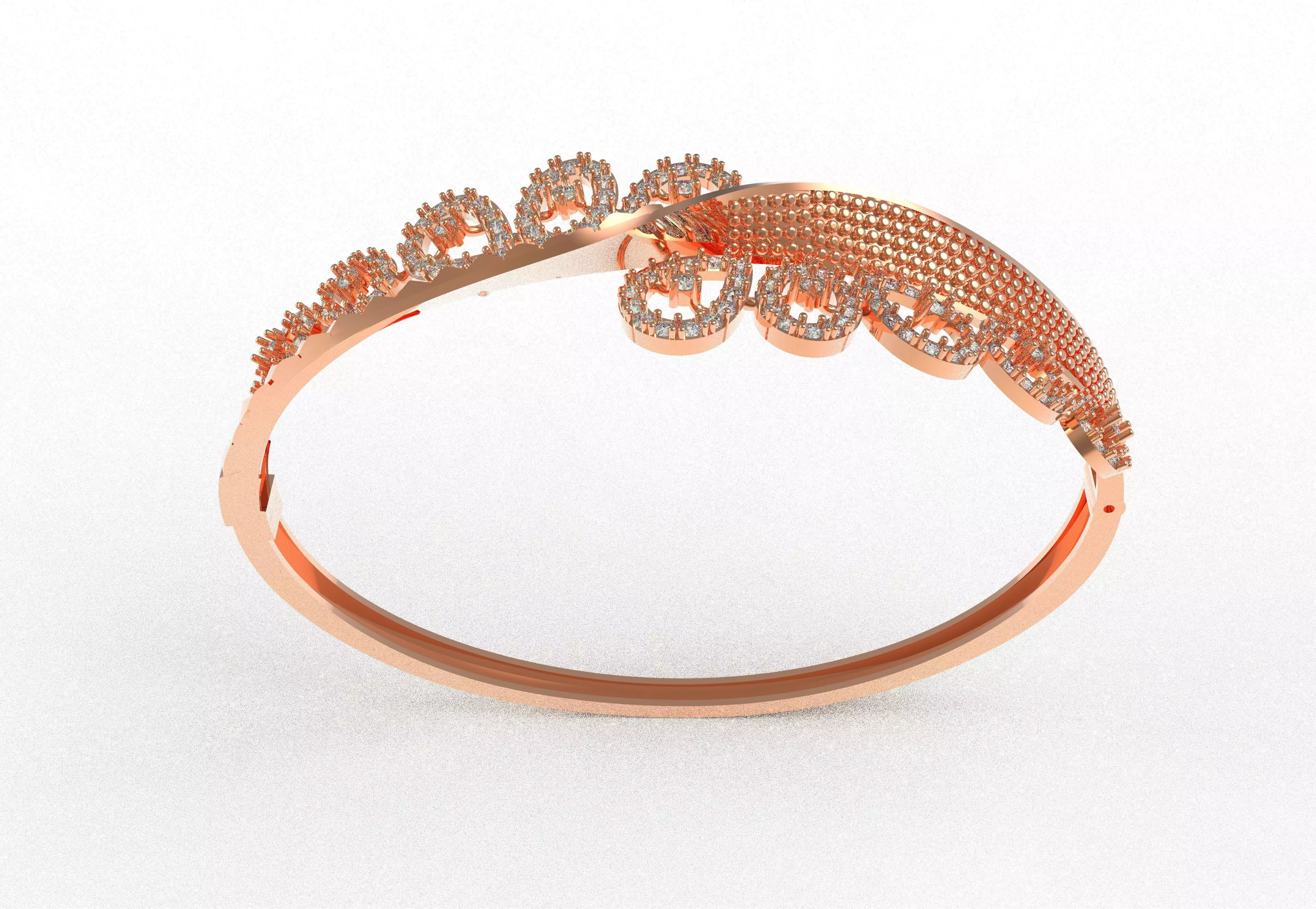 Art Deco Bracelet 14 3D print model_10