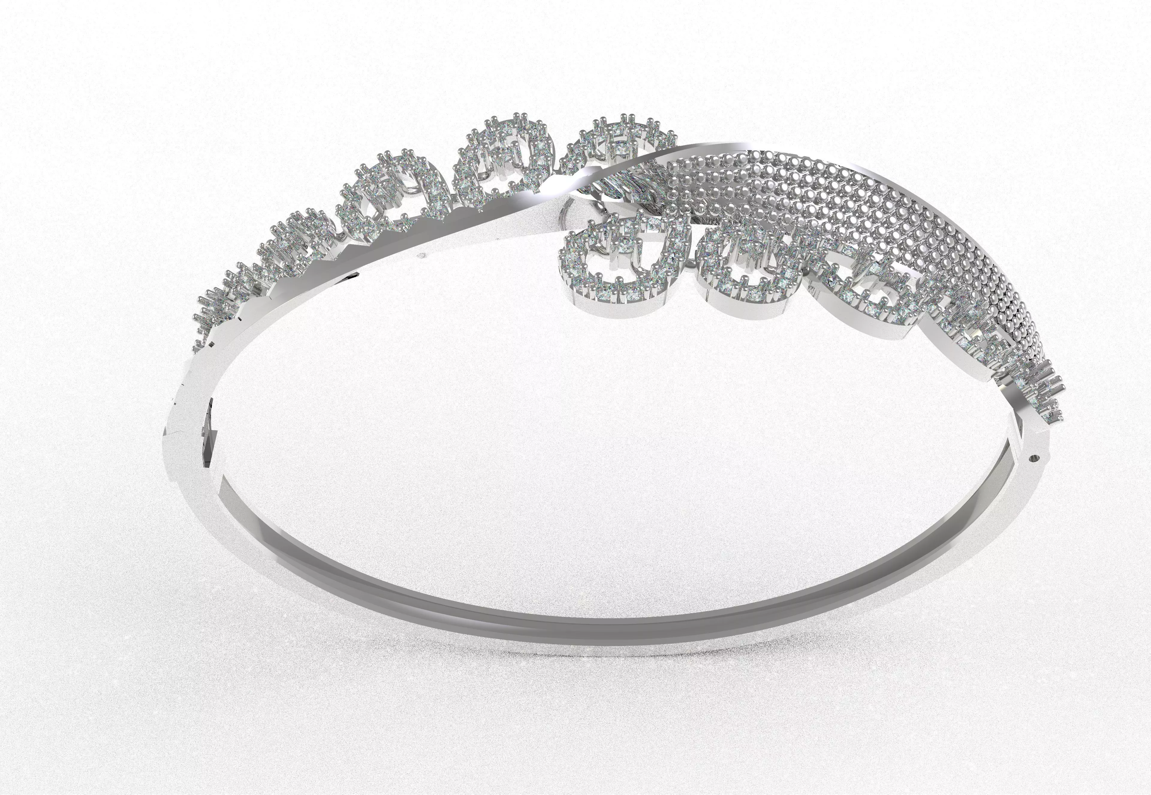 Art Deco Bracelet 14 3D print model_5