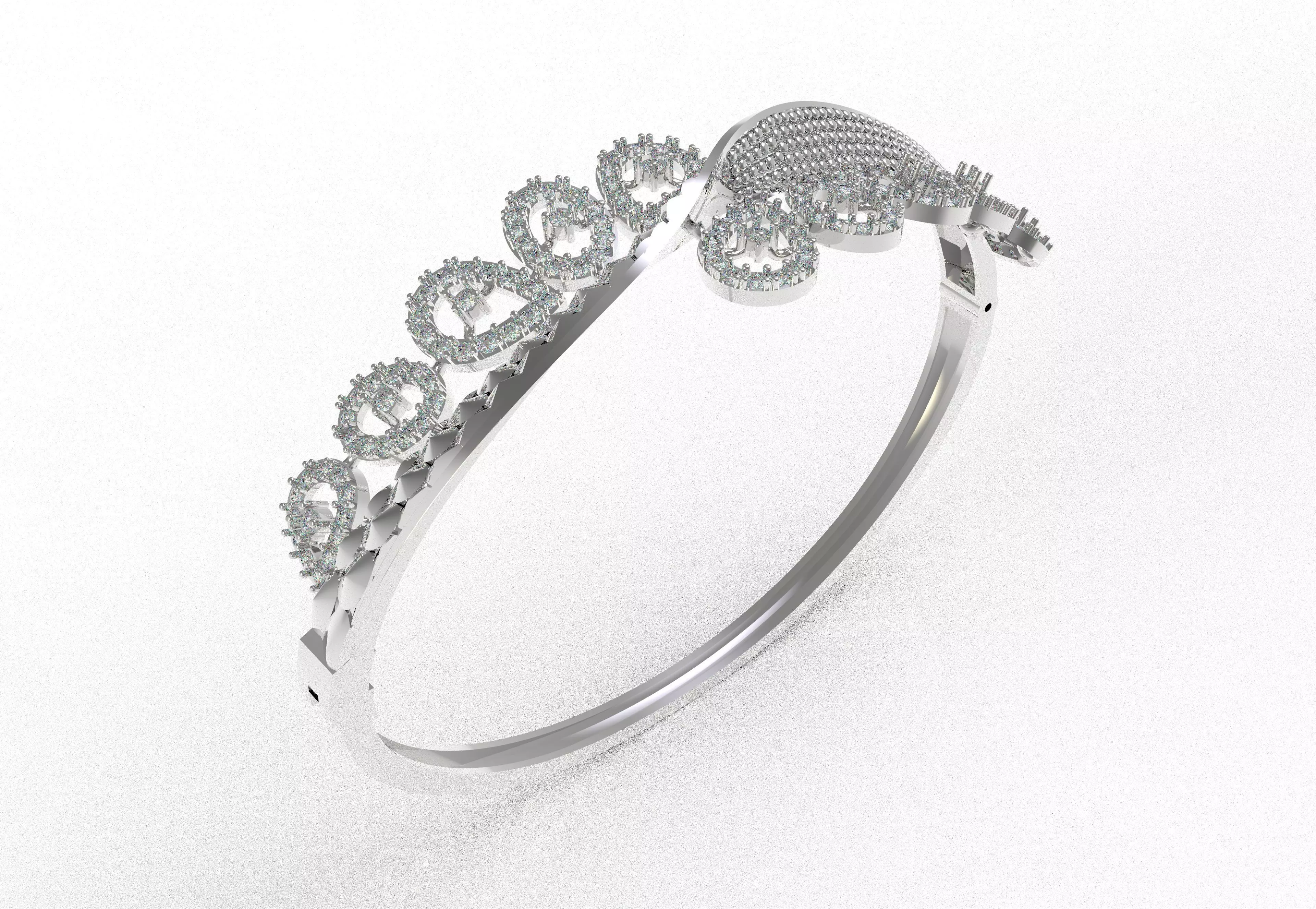 Art Deco Bracelet 14 3D print model_7