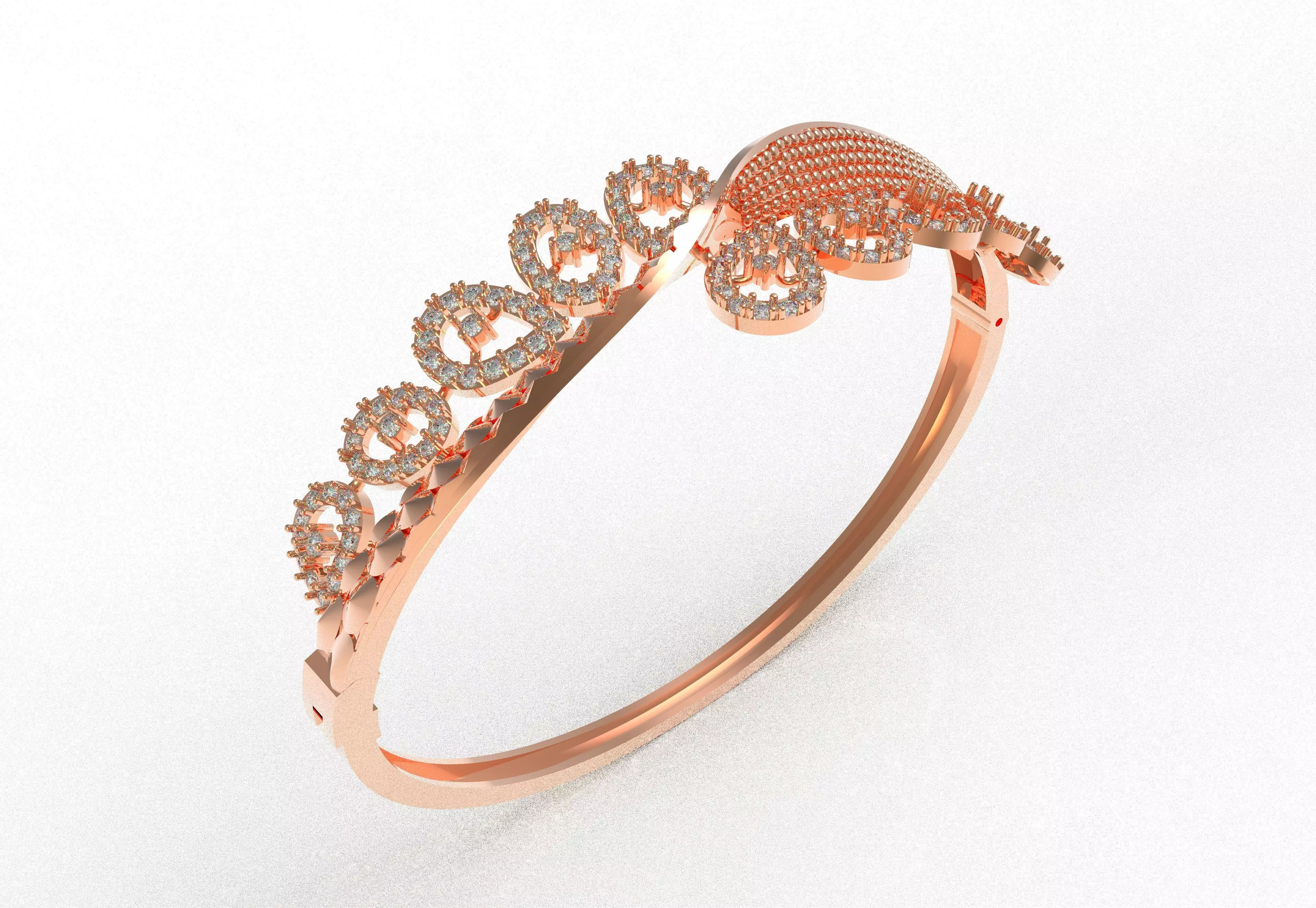 Art Deco Bracelet 14 3D print model_12