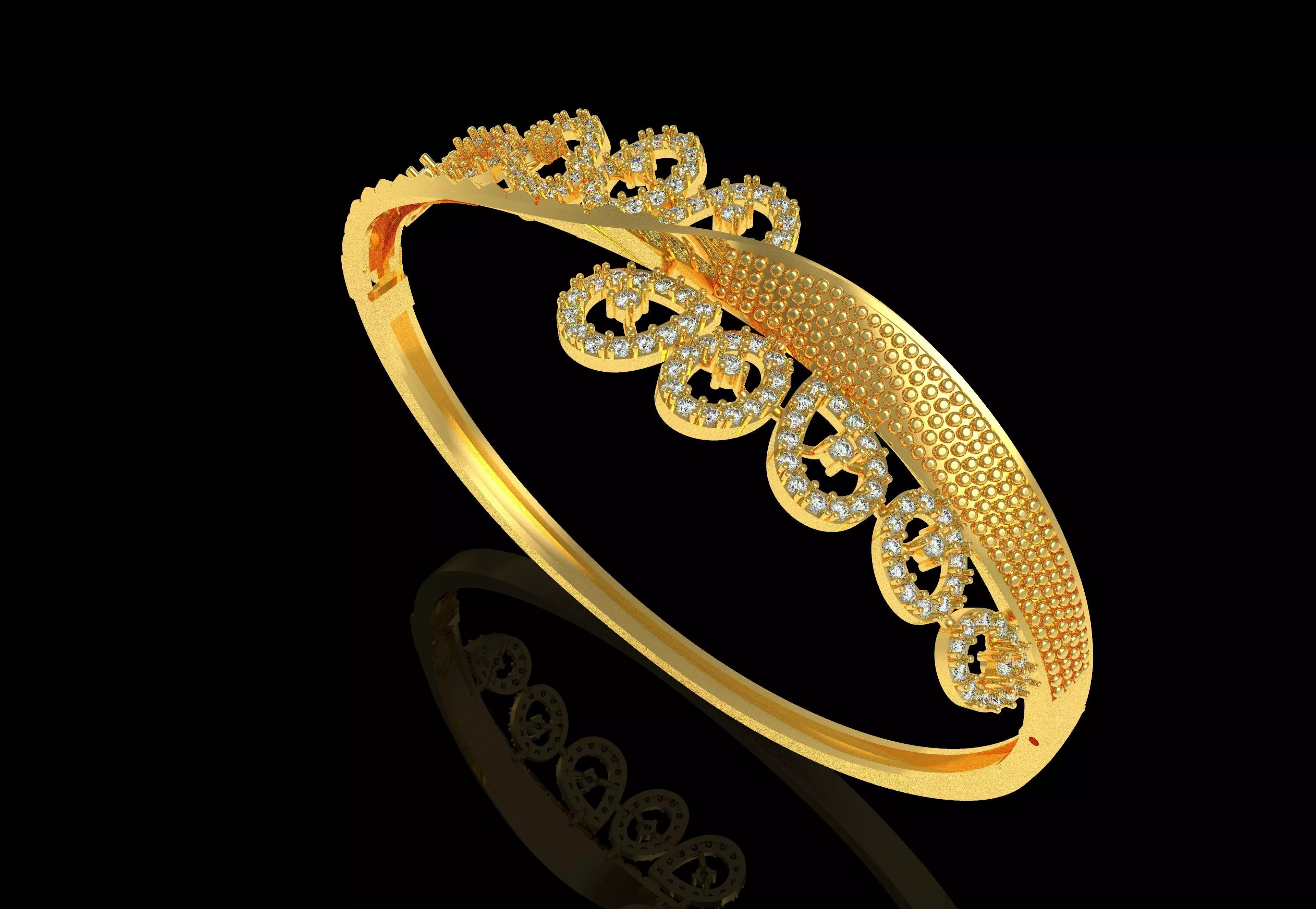 Art Deco Bracelet 14 3D print model_1