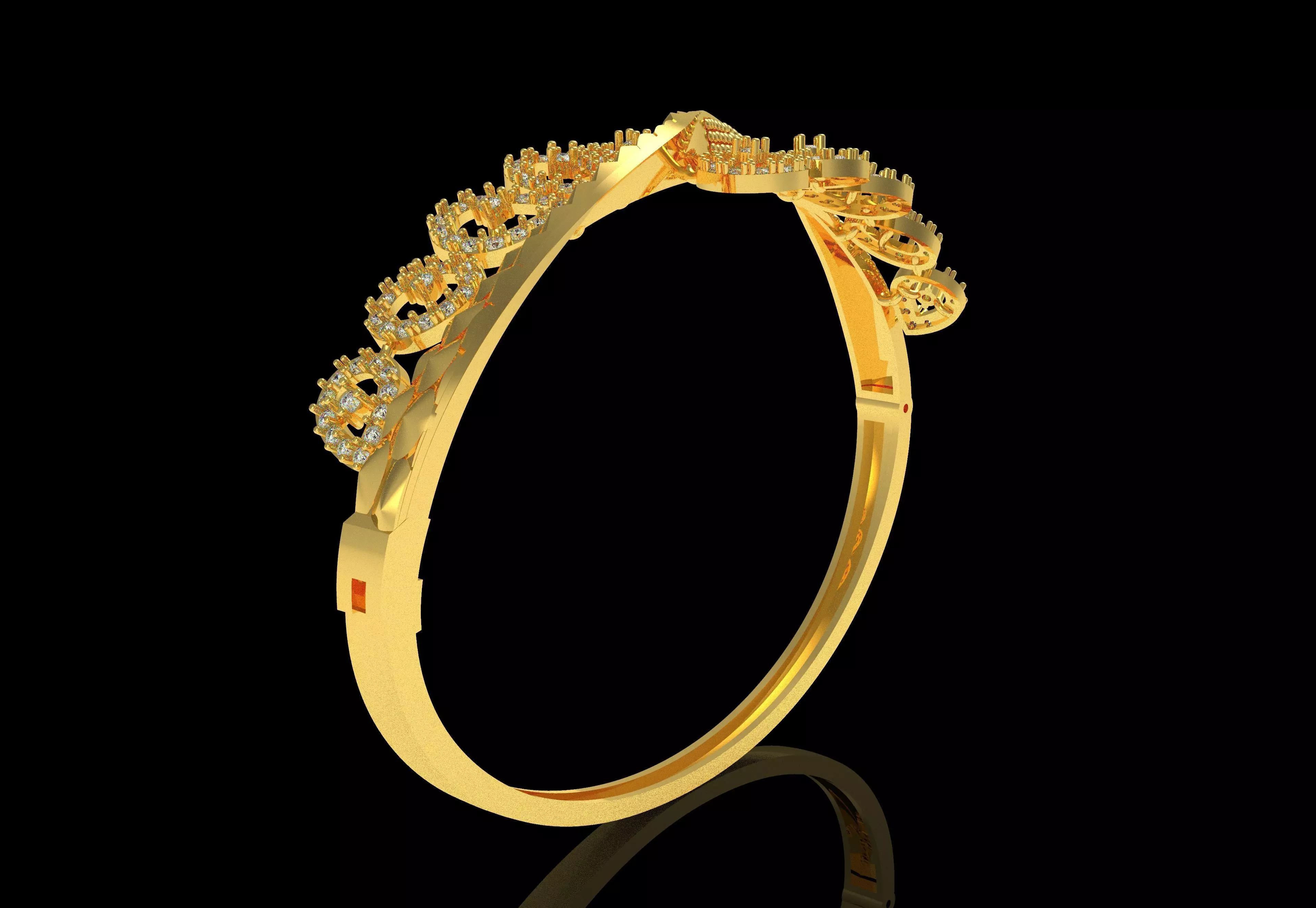 Art Deco Bracelet 14 3D print model_16