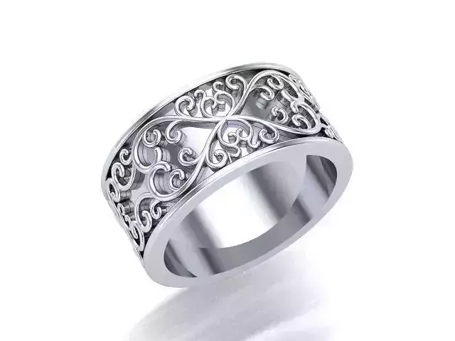Gothic Design Curving style Ring  3D print model