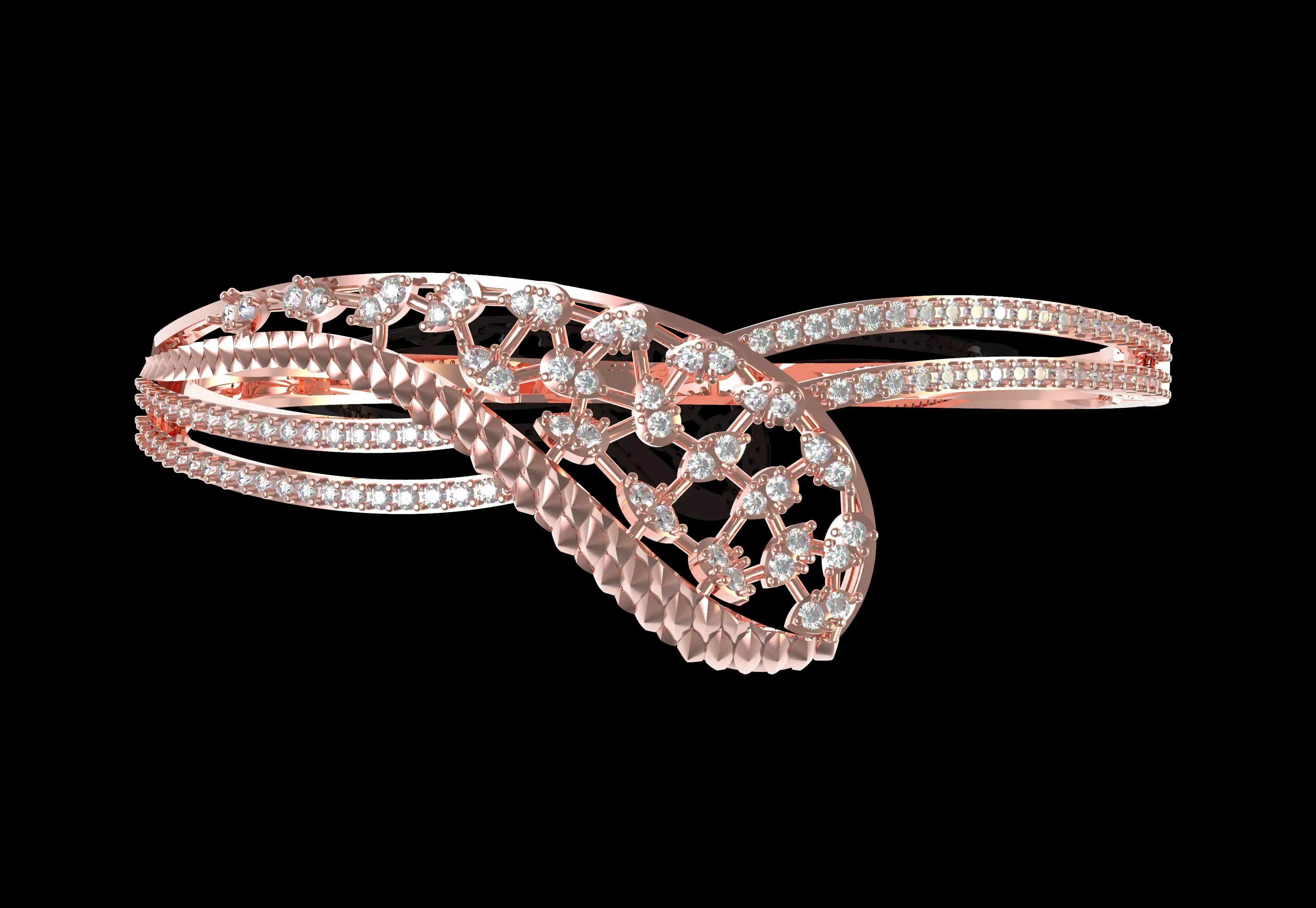 Art Deco Bracelet 15 3D print model_7