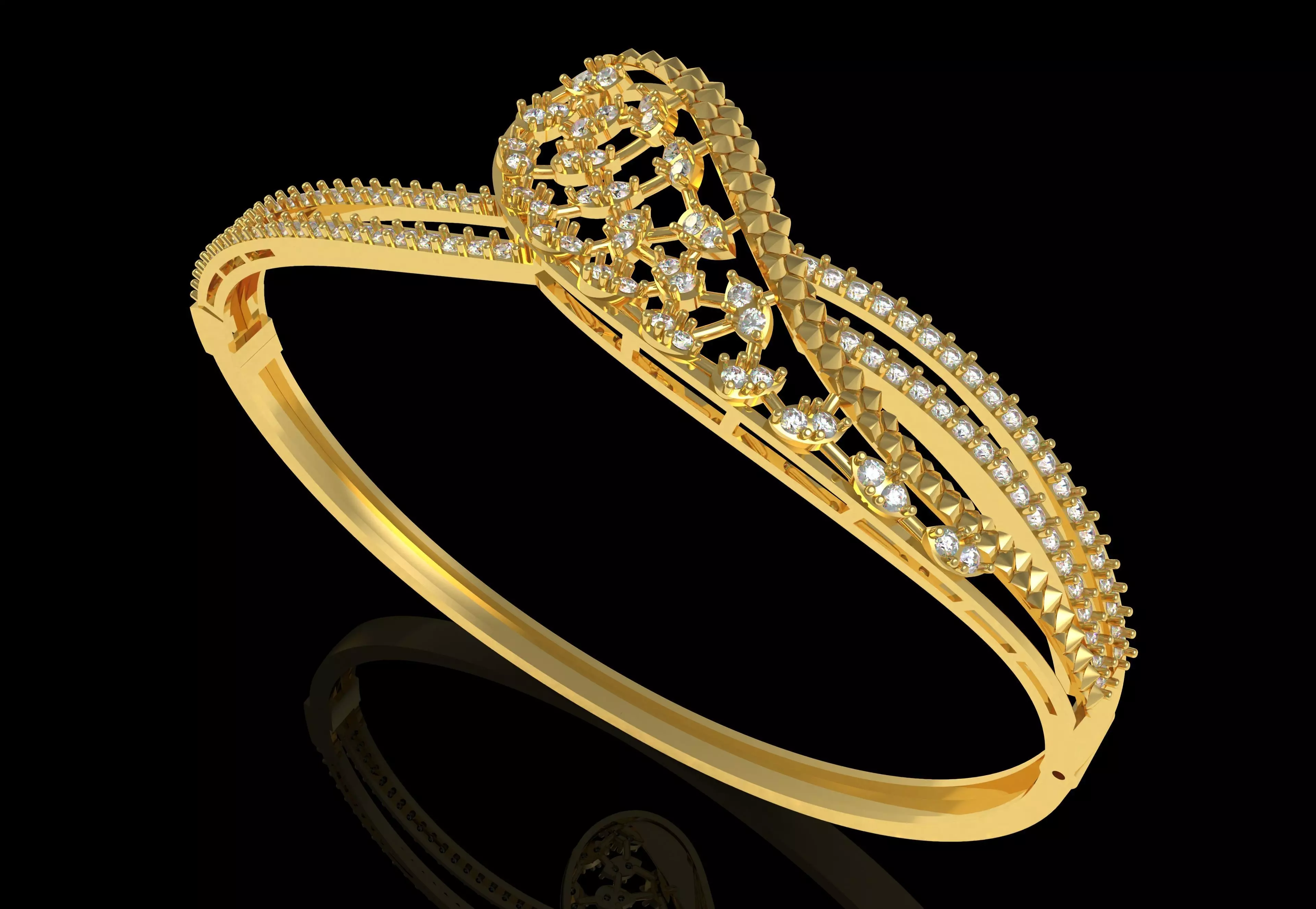 Art Deco Bracelet 15 3D print model_1