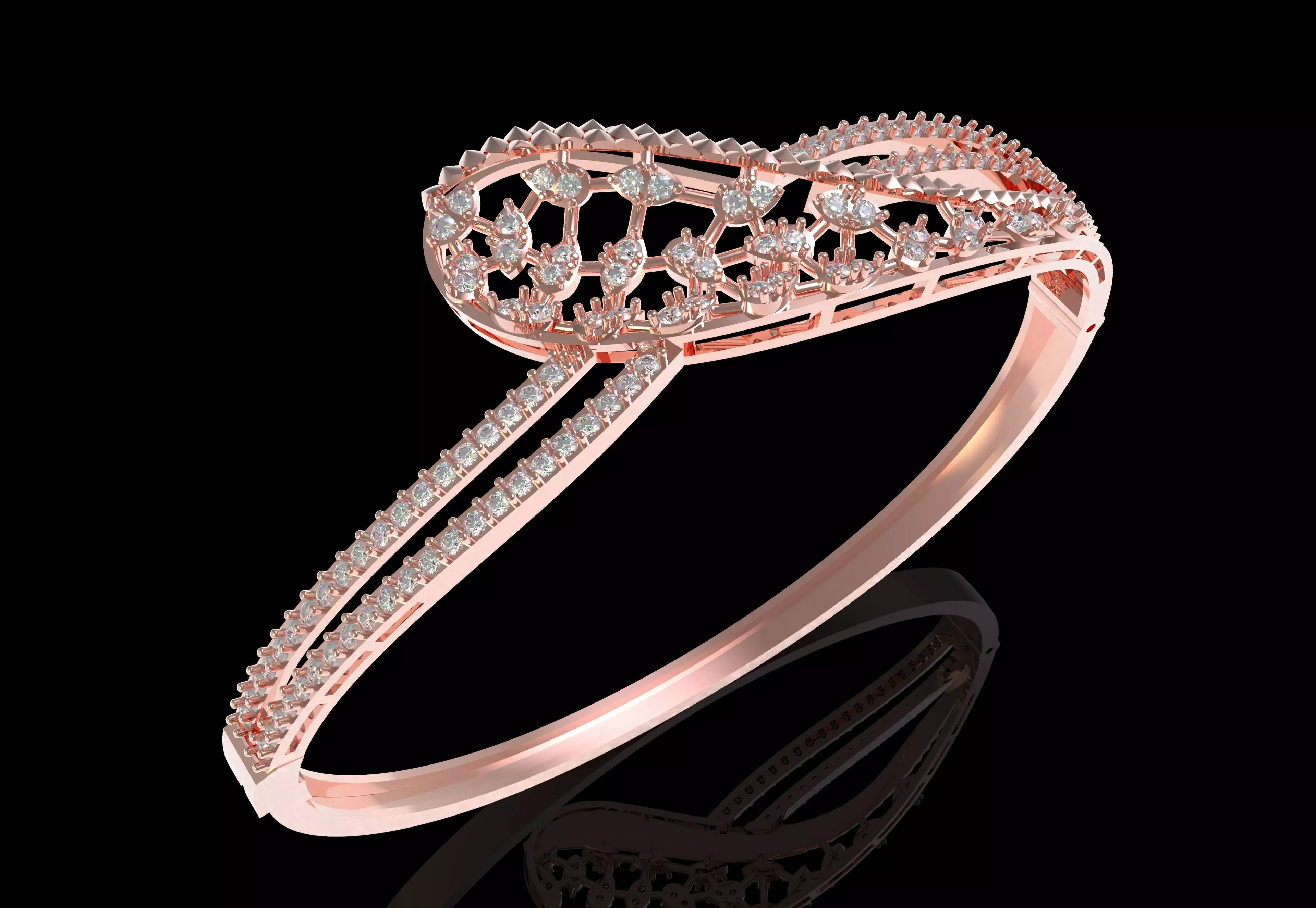 Art Deco Bracelet 15 3D print model_6