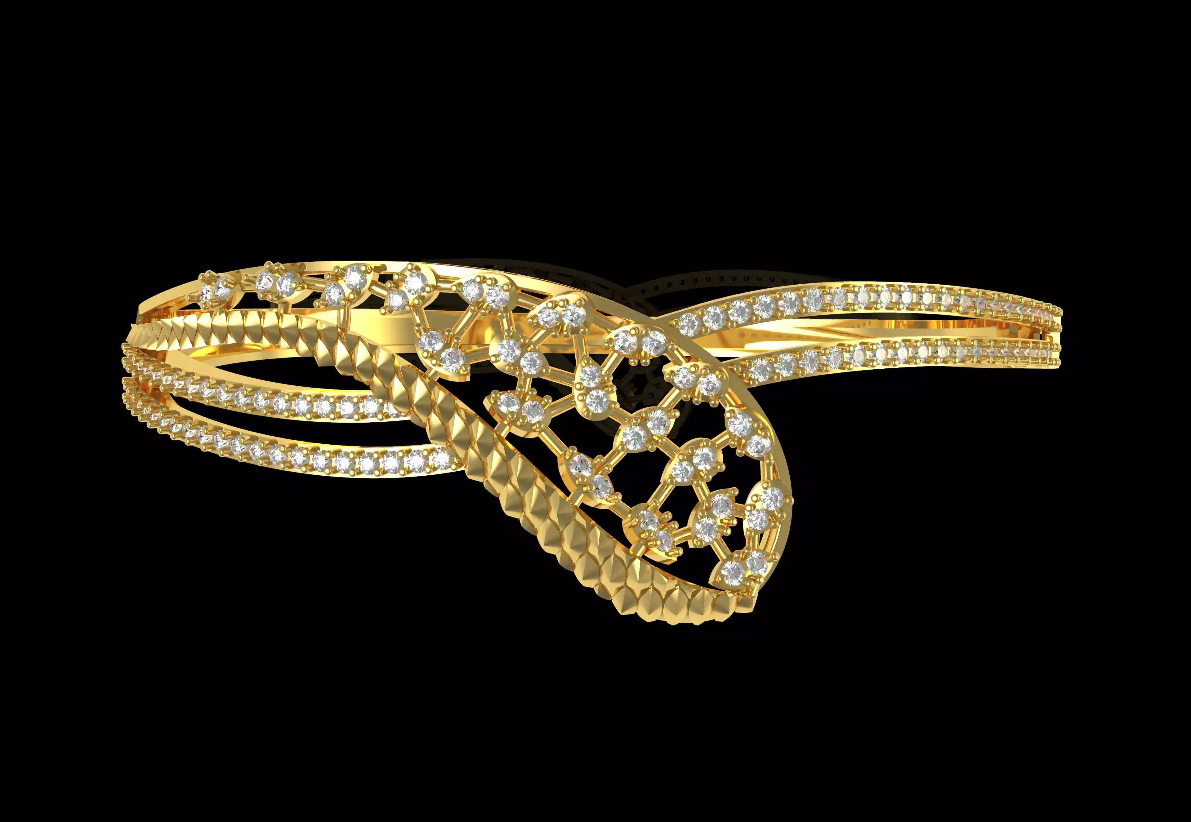 Art Deco Bracelet 15 3D print model_2