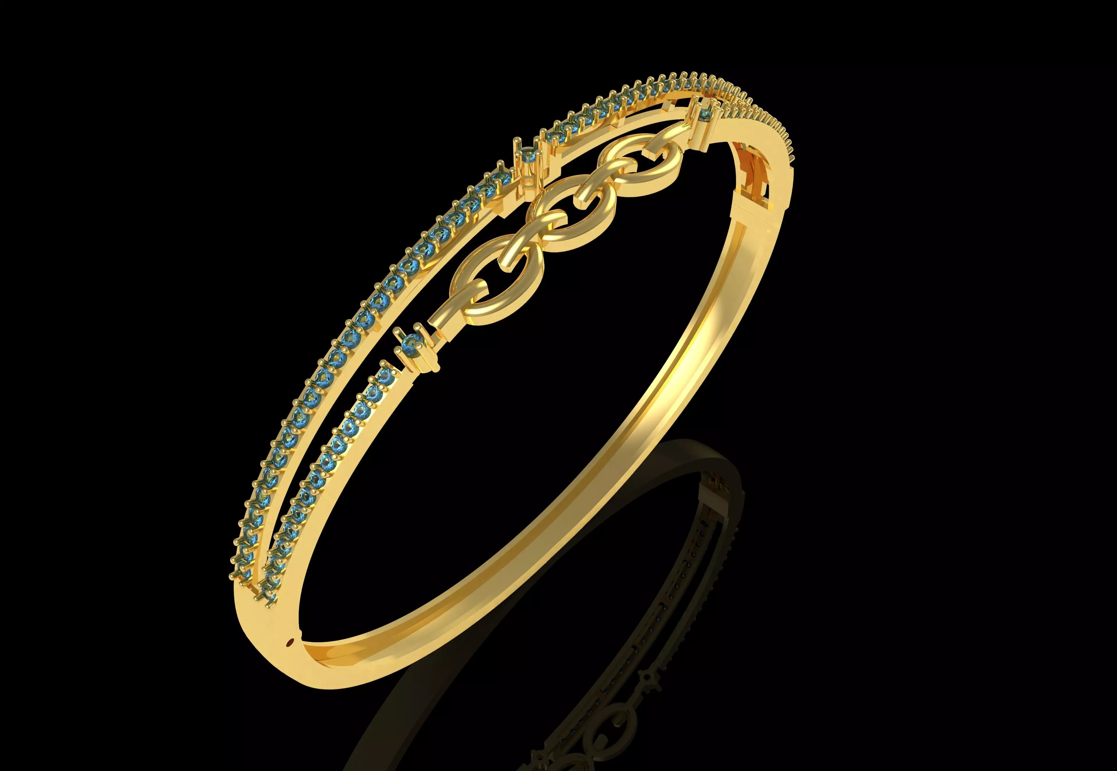 Art Deco Bracelet 17 3D print model
