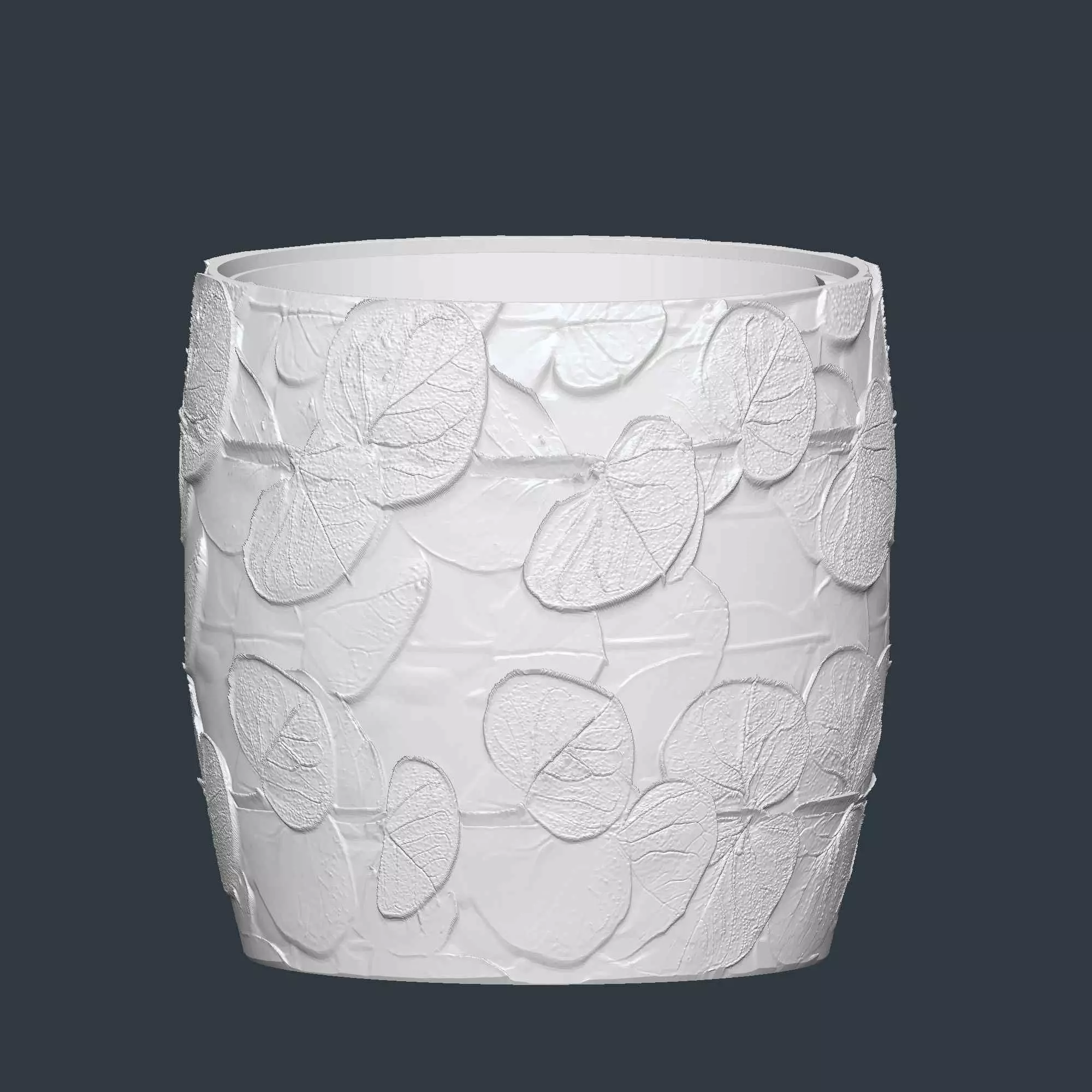 Eucalyptus Plant Pot with Drainage No Supports 3D print model_8