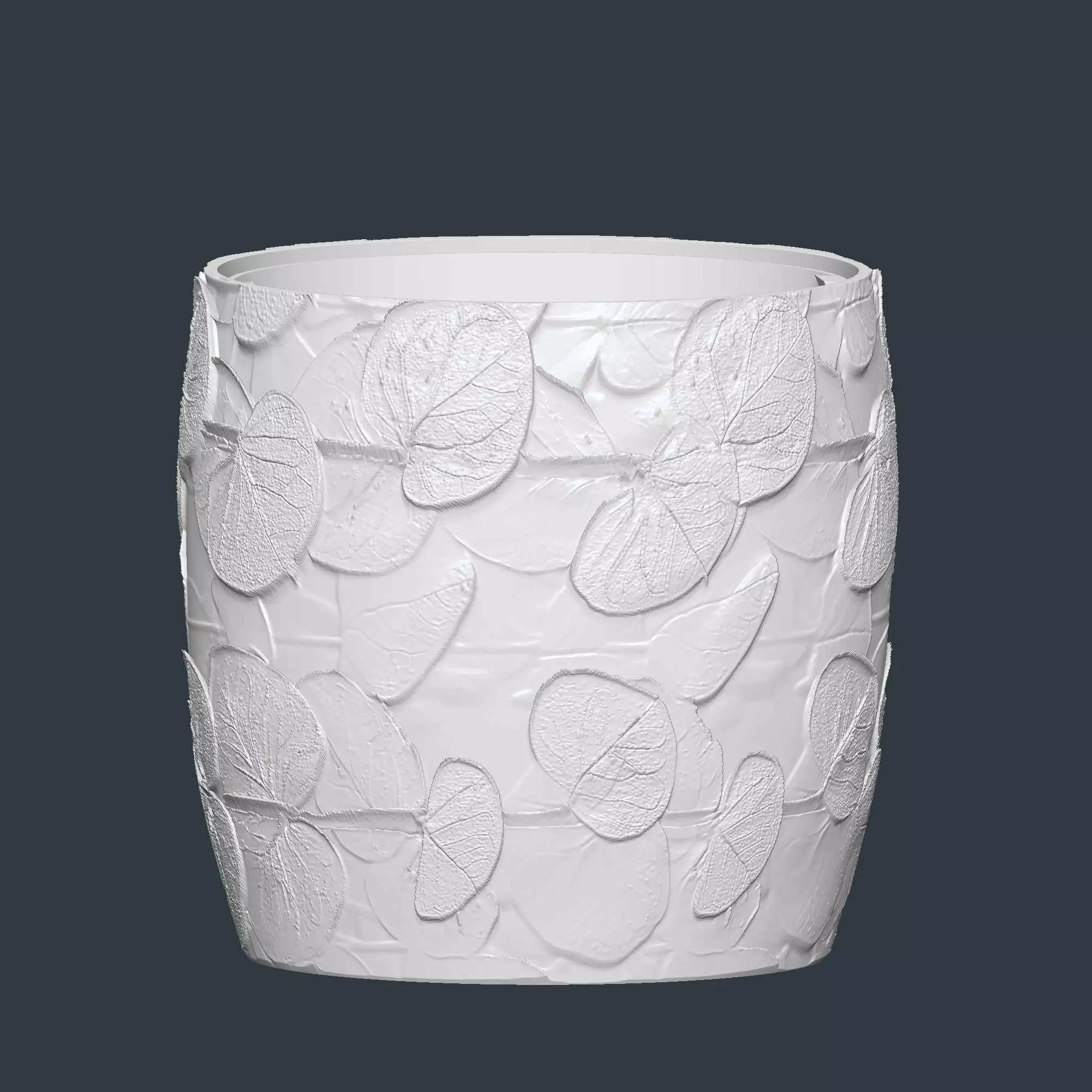 Eucalyptus Plant Pot with Drainage No Supports 3D print model_1