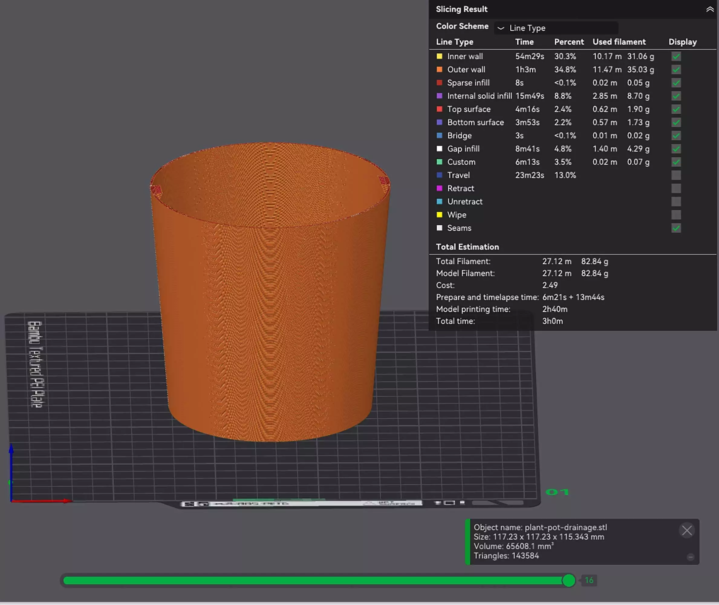 Eucalyptus Plant Pot with Drainage No Supports 3D print model_2