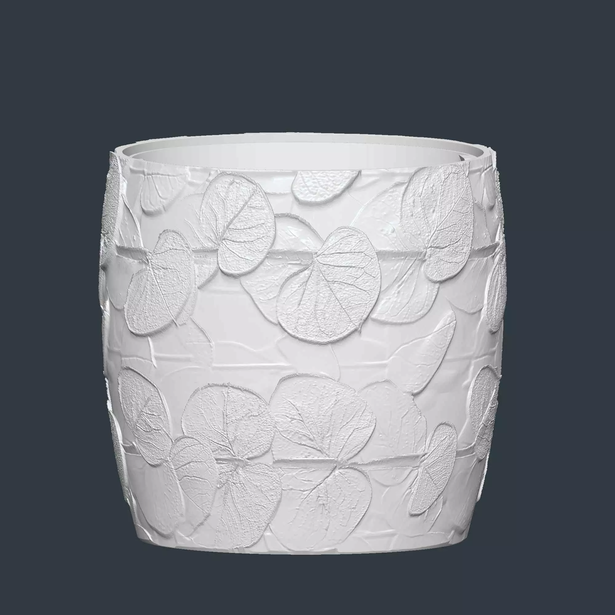 Eucalyptus Plant Pot with Drainage No Supports 3D print model_6