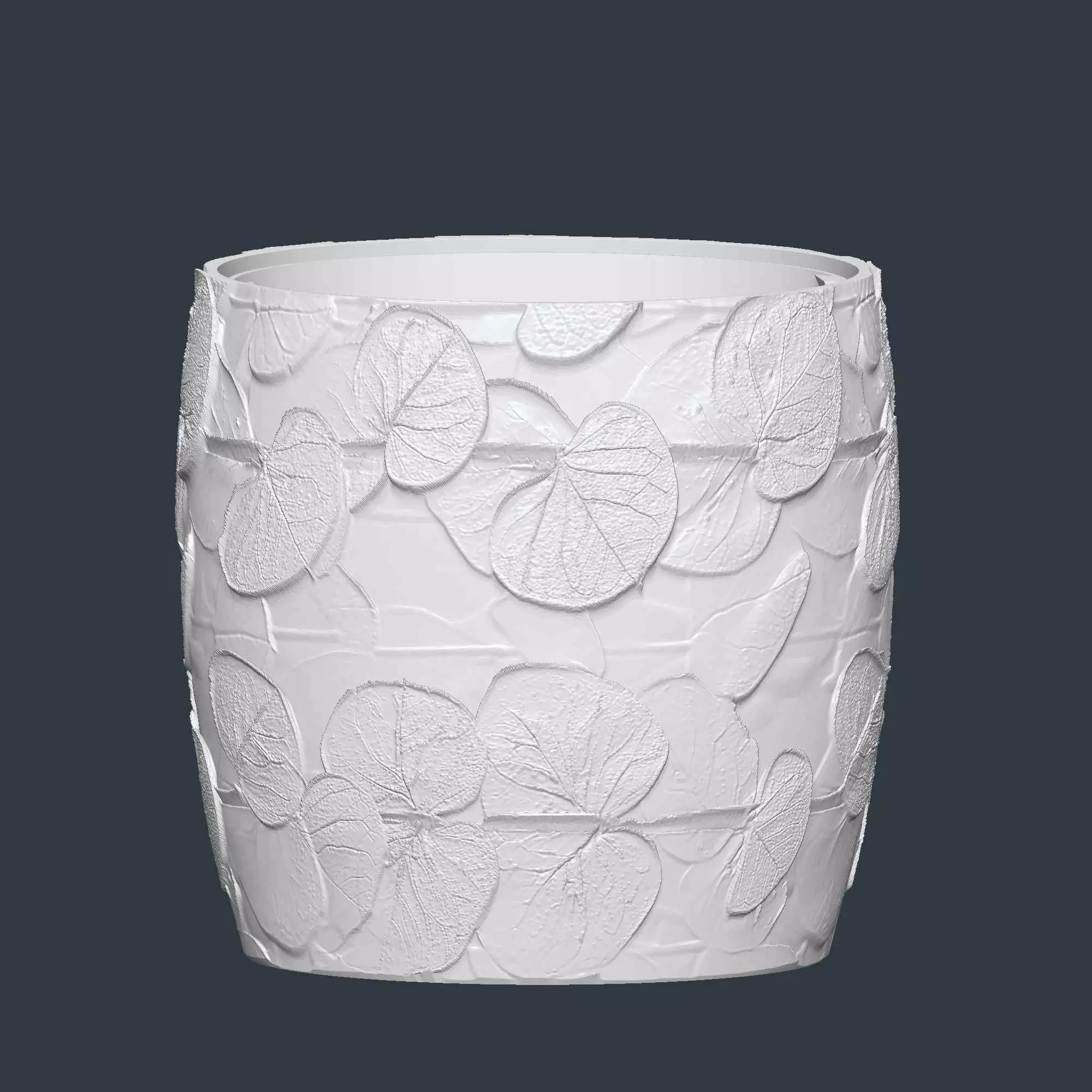 Eucalyptus Plant Pot with Drainage No Supports 3D print model_9