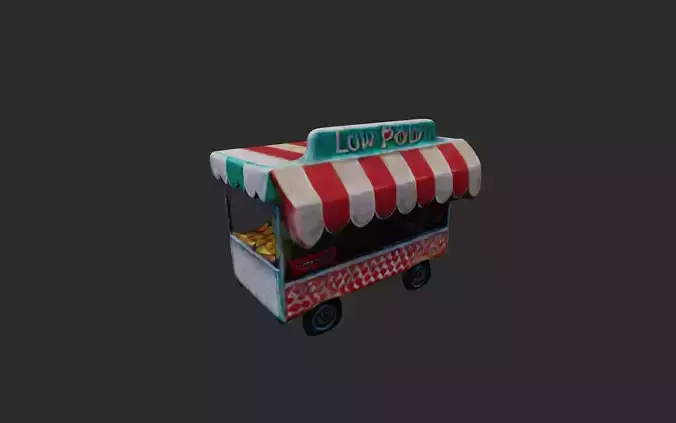 Food Stall low poly