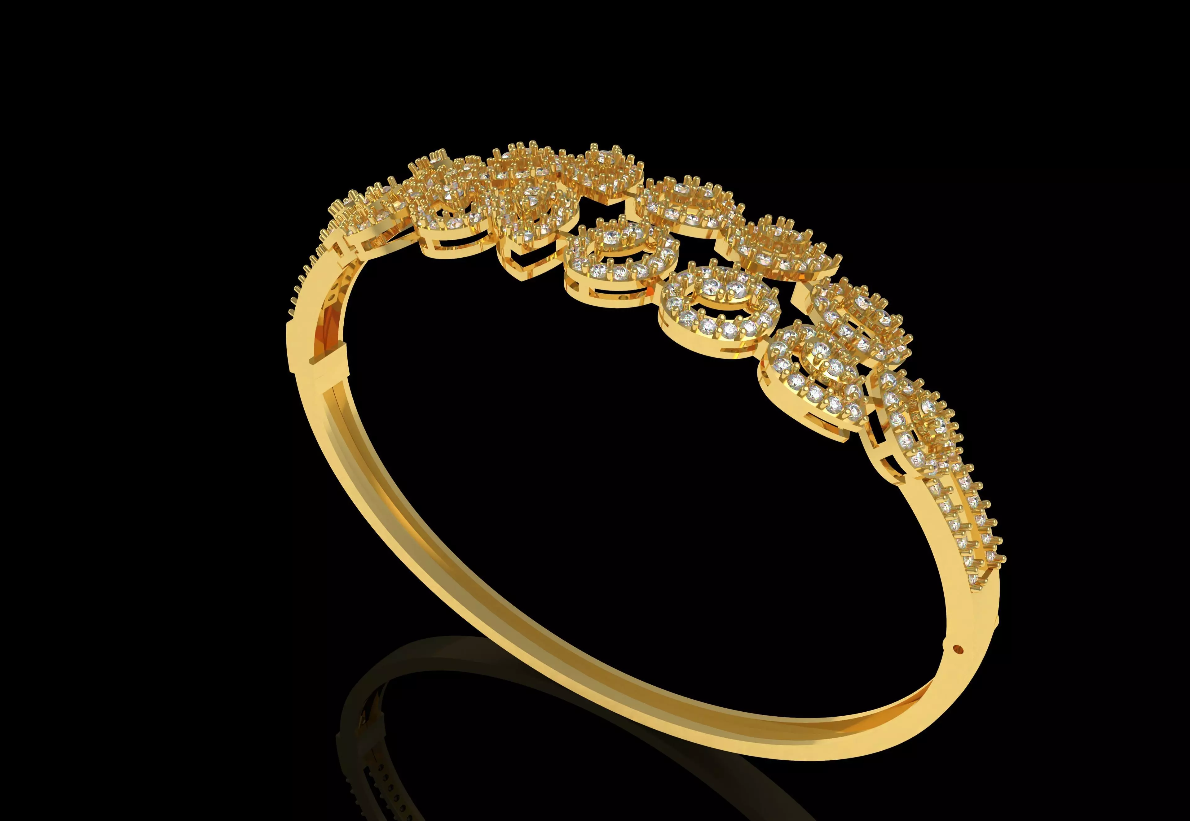 Art Deco Bracelet 22 3D print model_1