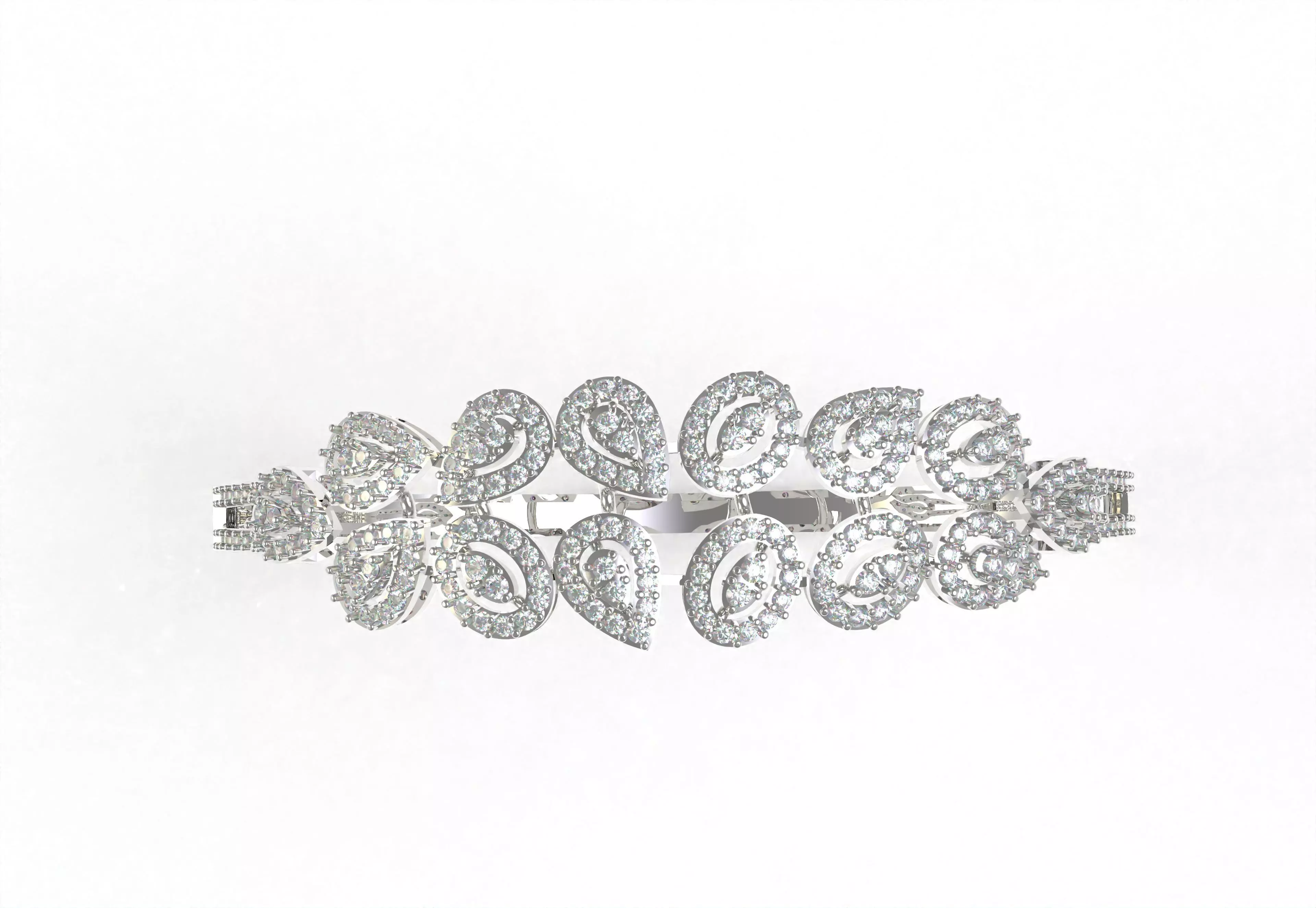 Art Deco Bracelet 22 3D print model_9