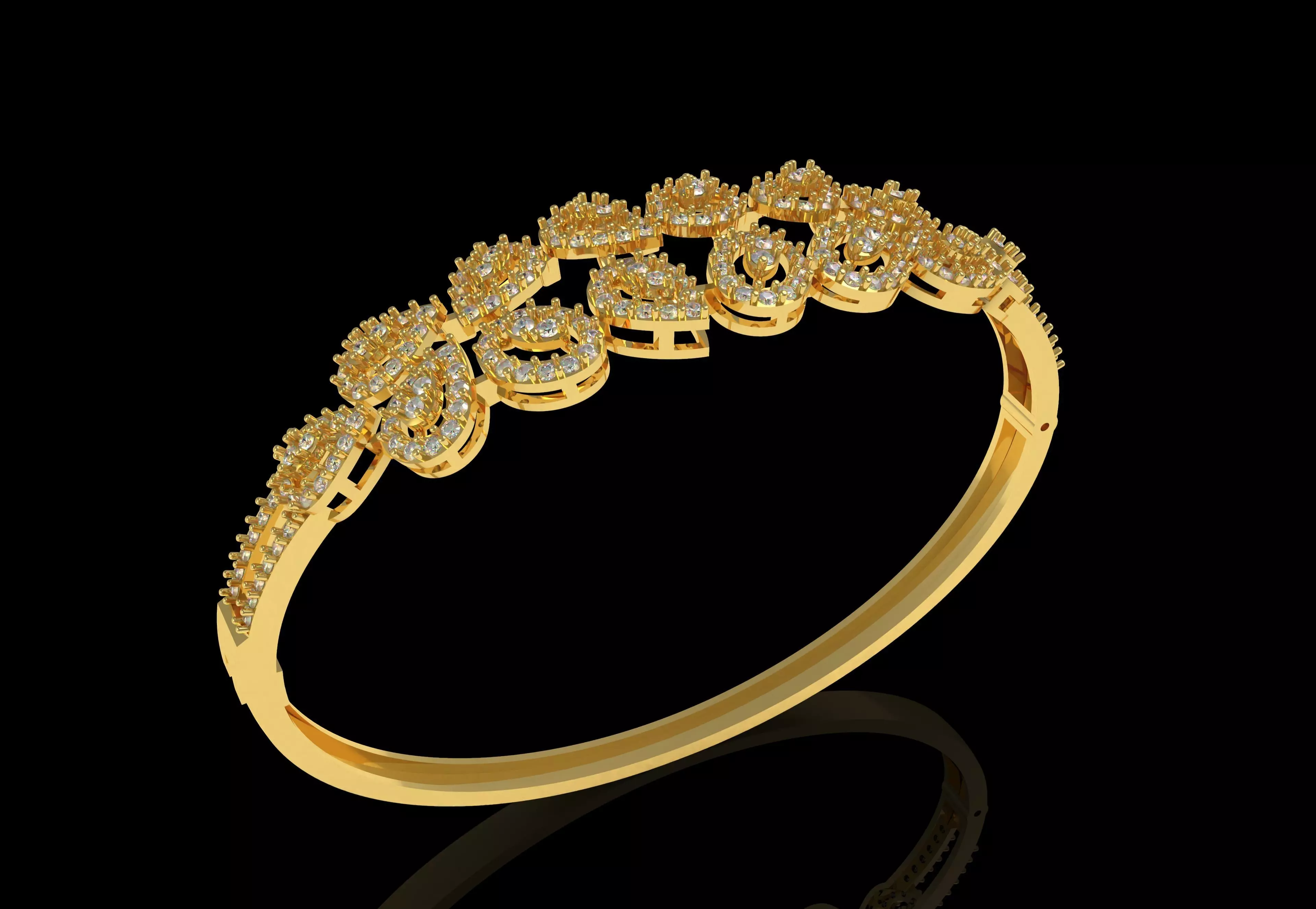 Art Deco Bracelet 22 3D print model_0