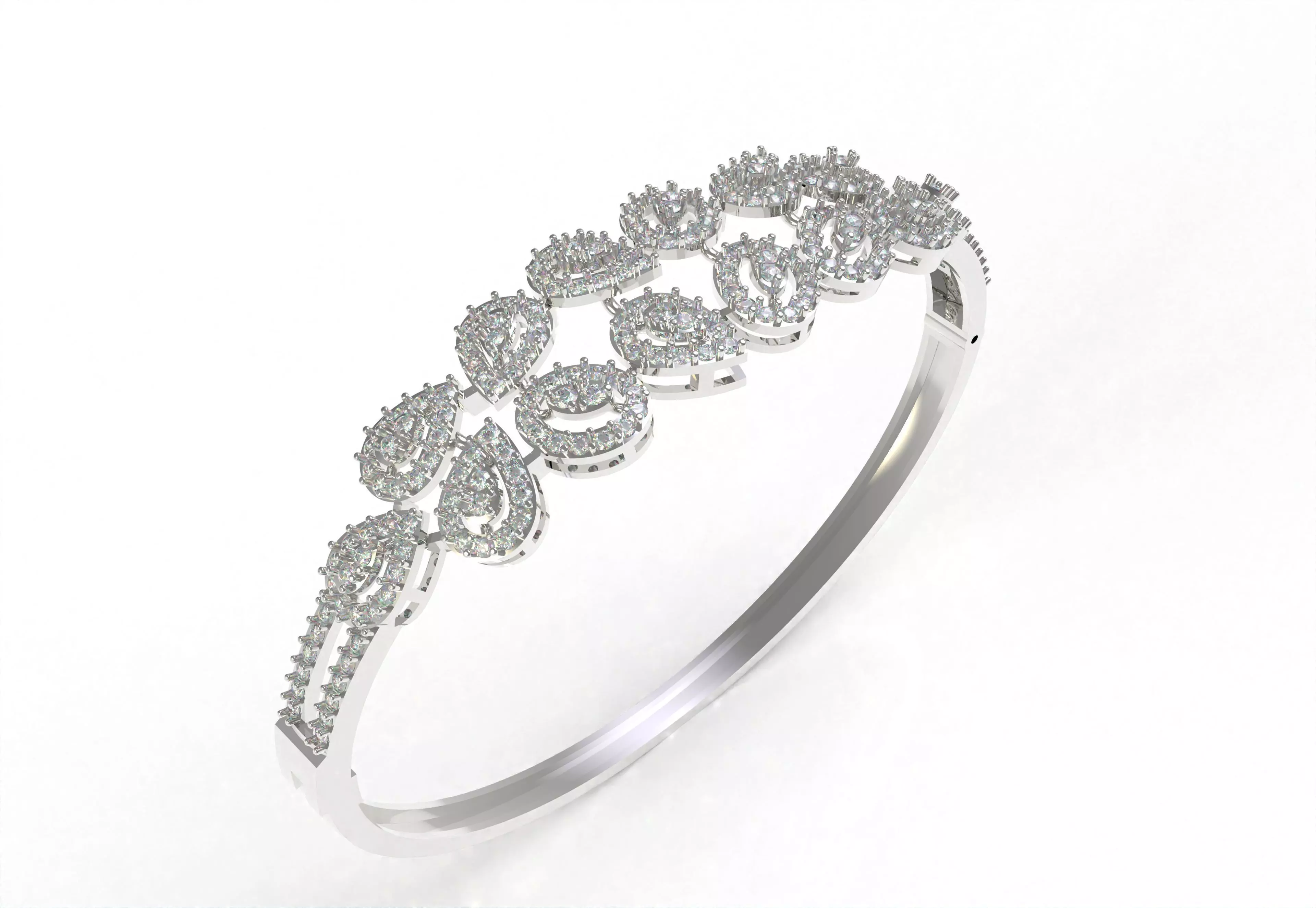 Art Deco Bracelet 22 3D print model_10