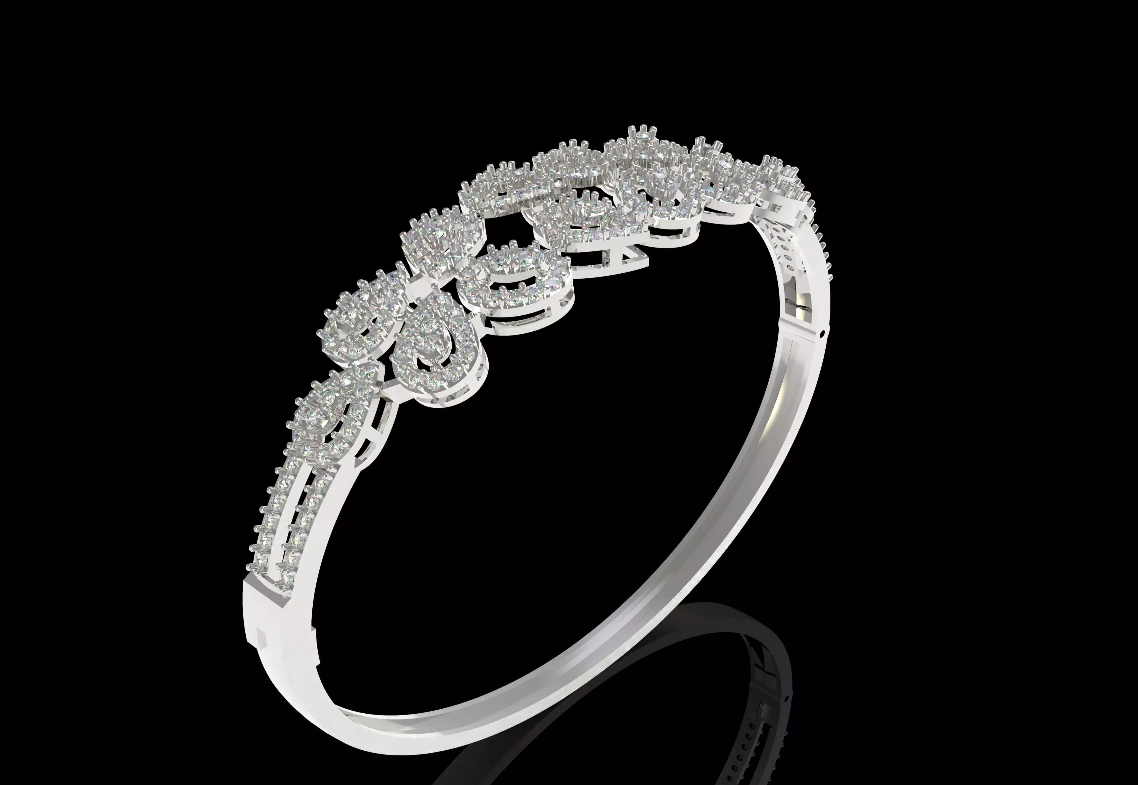 Art Deco Bracelet 22 3D print model_7