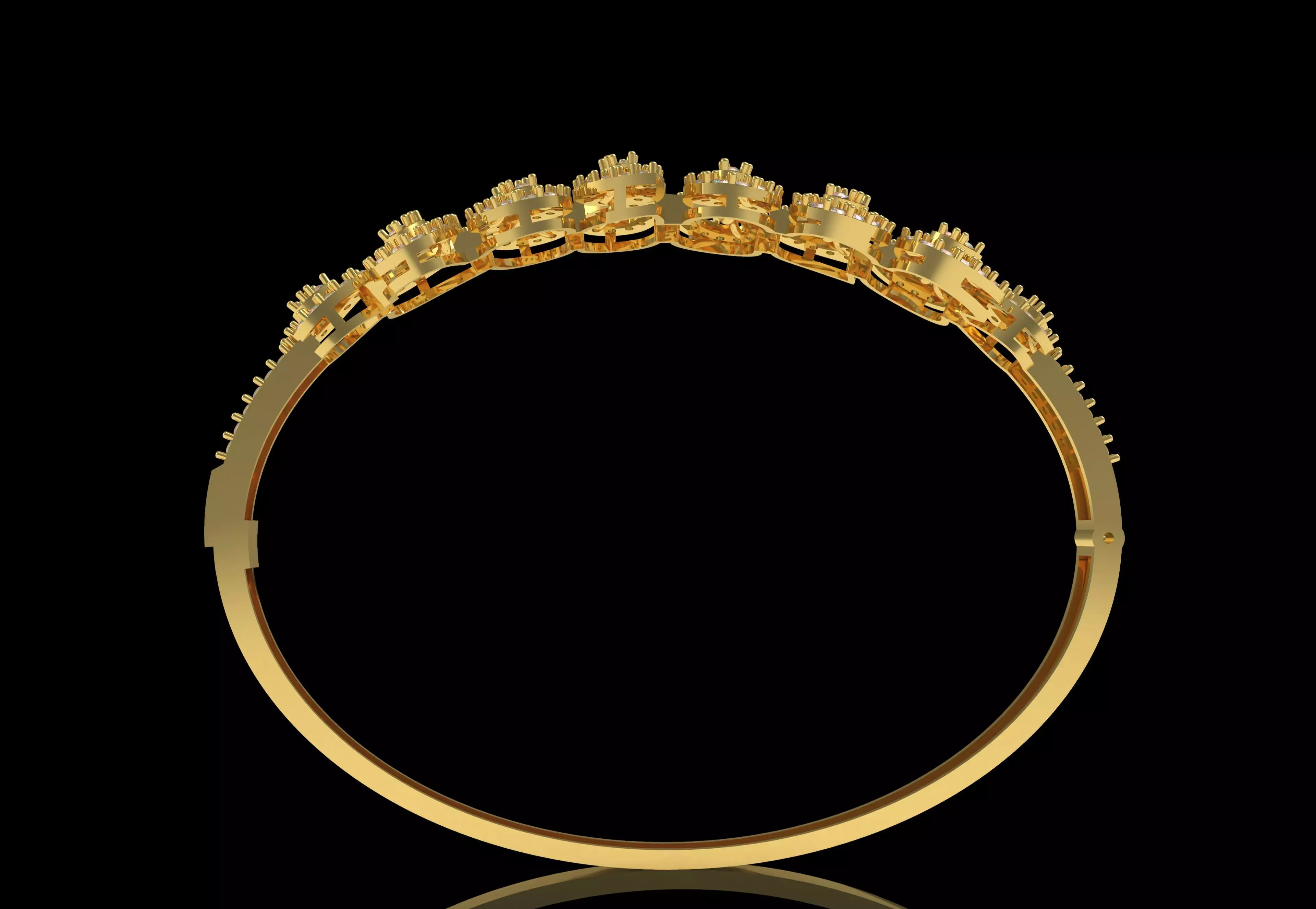 Art Deco Bracelet 22 3D print model_2