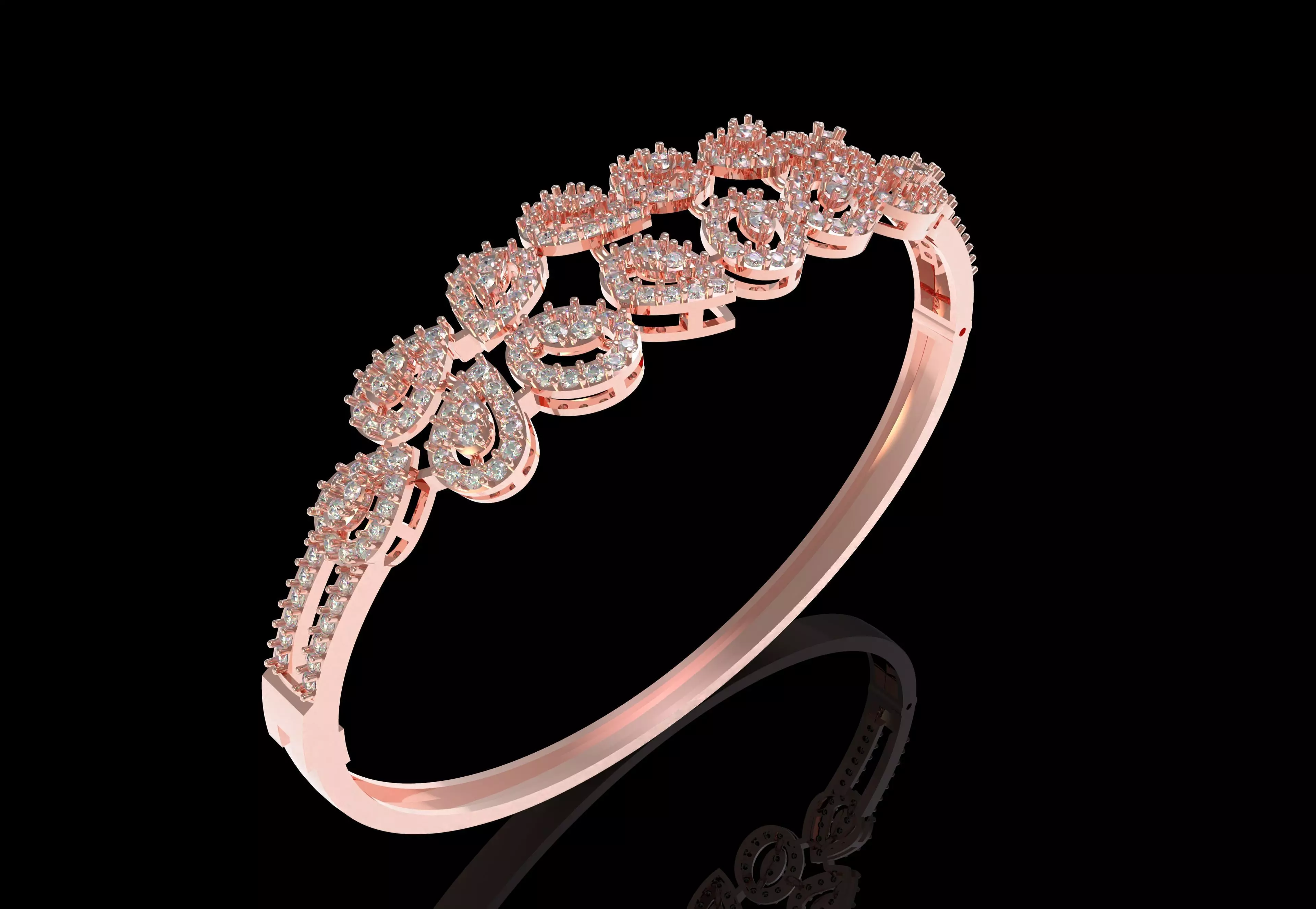 Art Deco Bracelet 22 3D print model_25