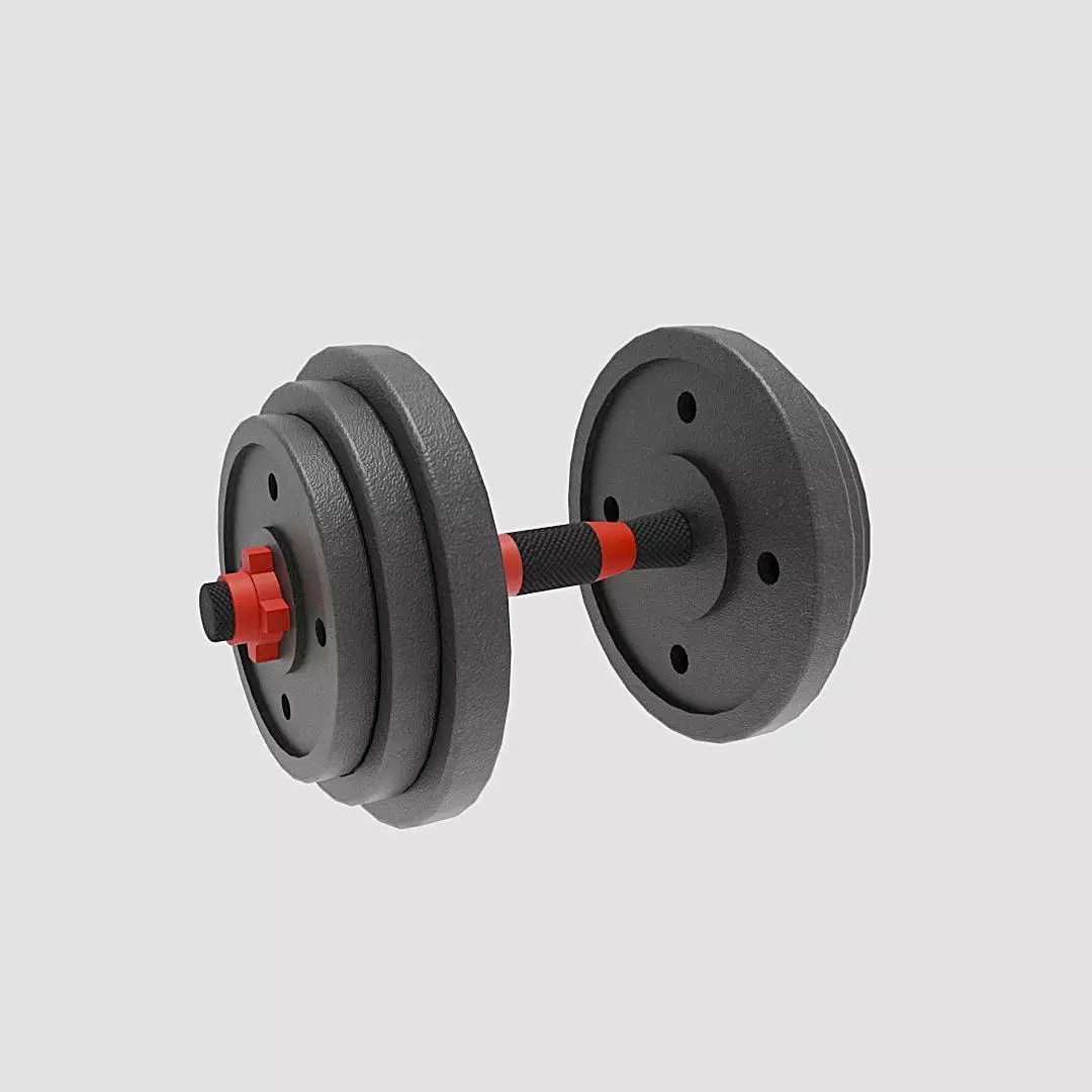 Dumbell 3D Model Low-poly 3D model_0