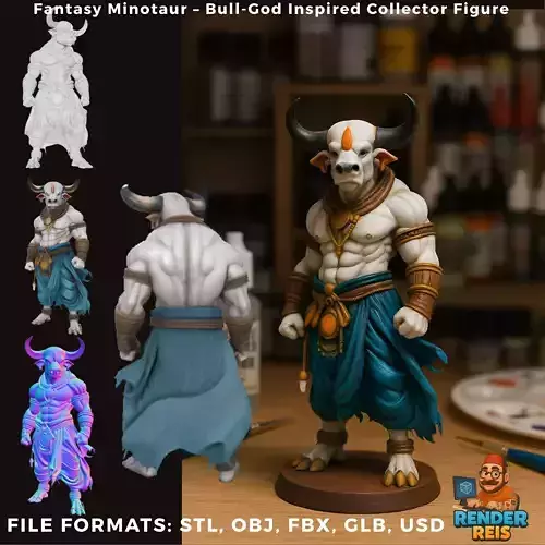 Fantasy Minotaur  Bull God Inspired Collector Figure