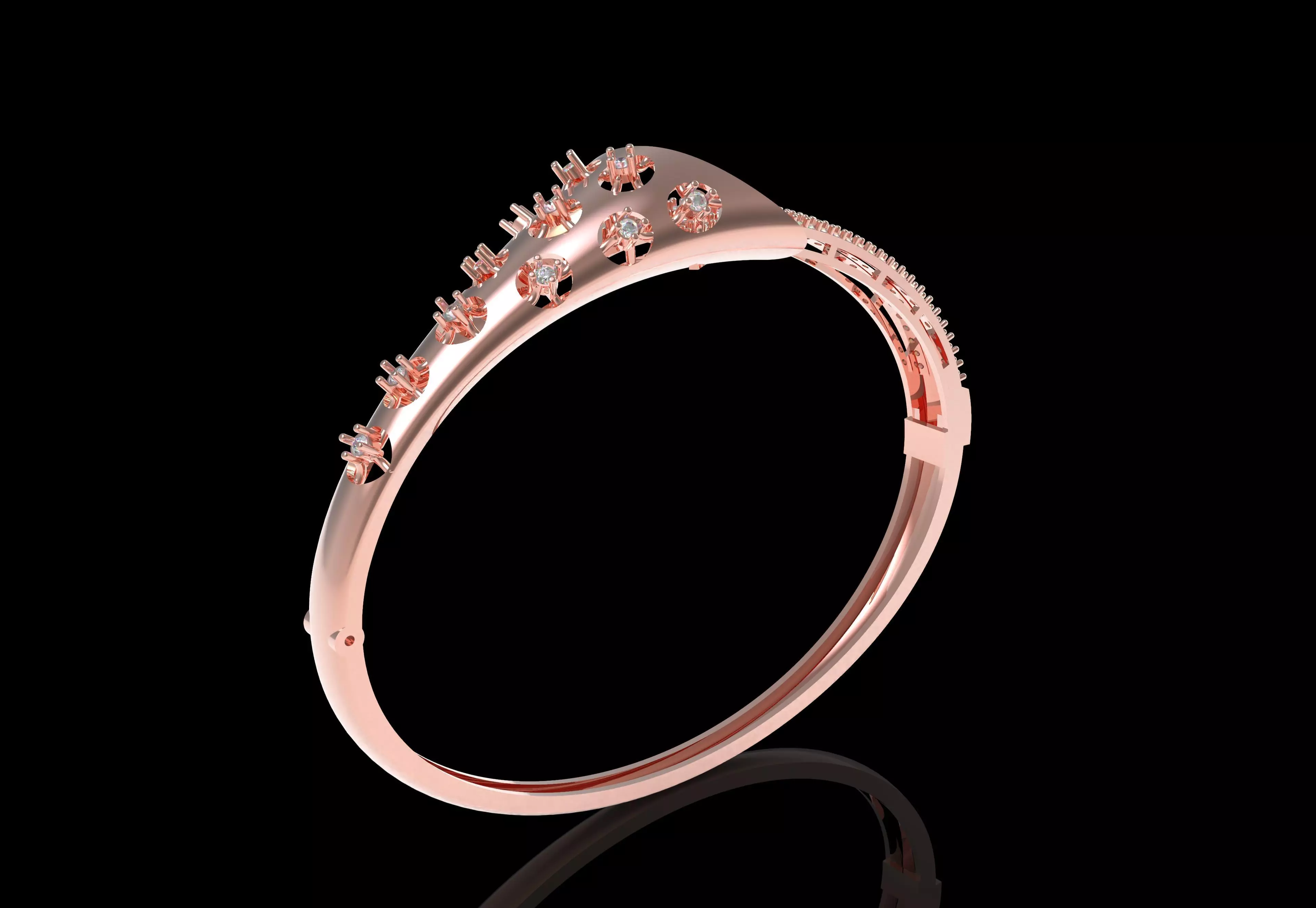 Art Deco Bracelet 25 3D print model_11