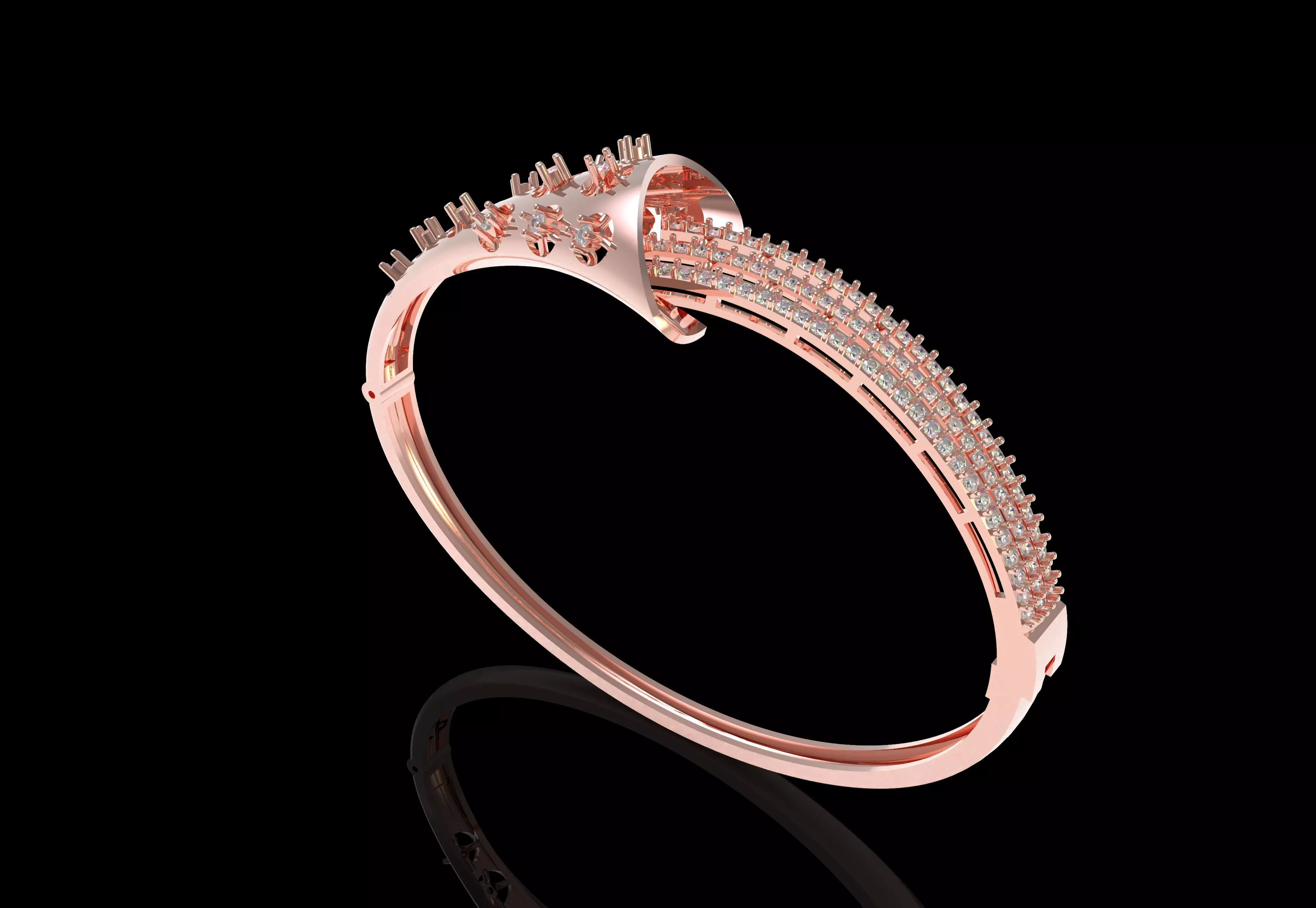 Art Deco Bracelet 25 3D print model_10