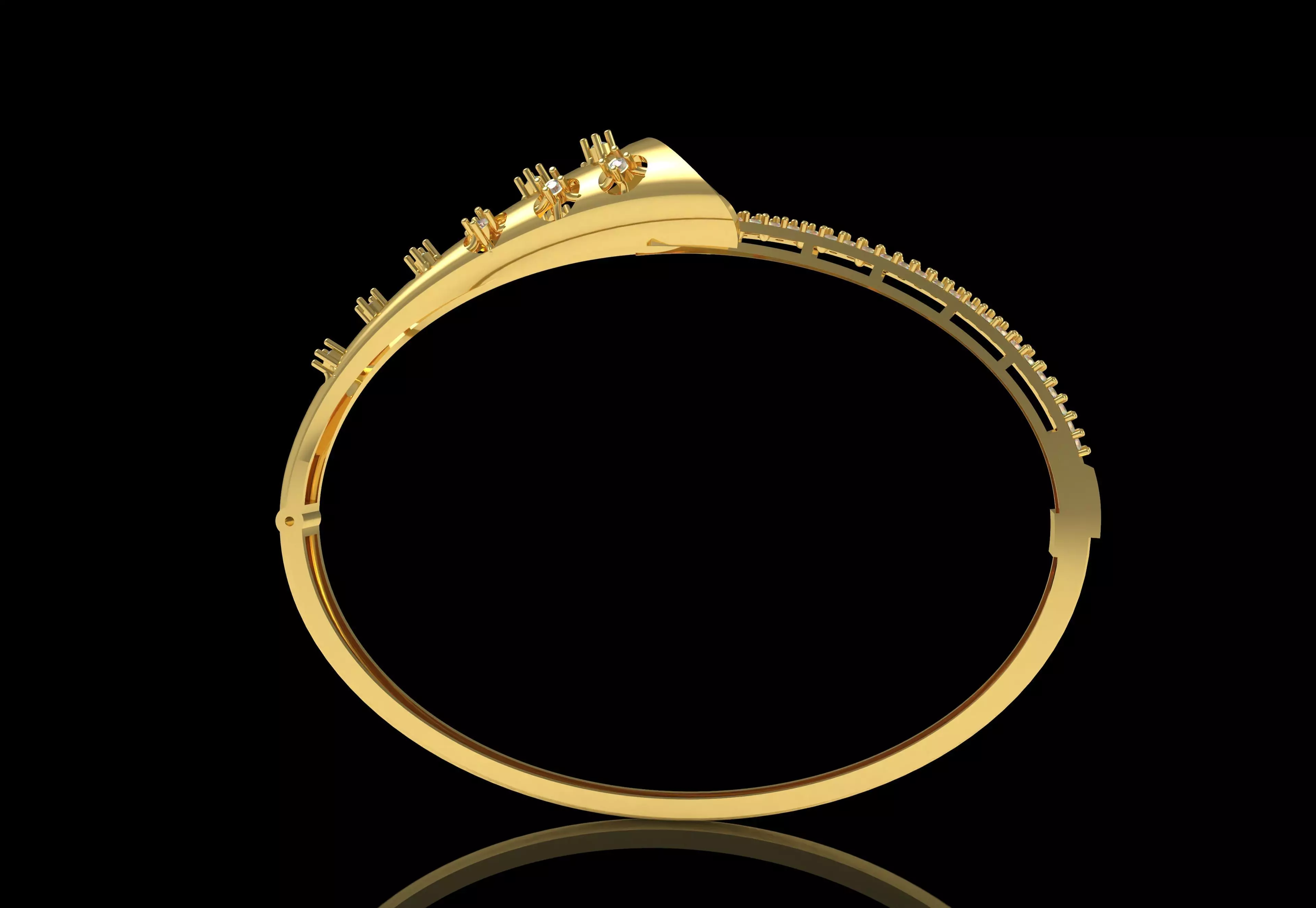 Art Deco Bracelet 25 3D print model_3