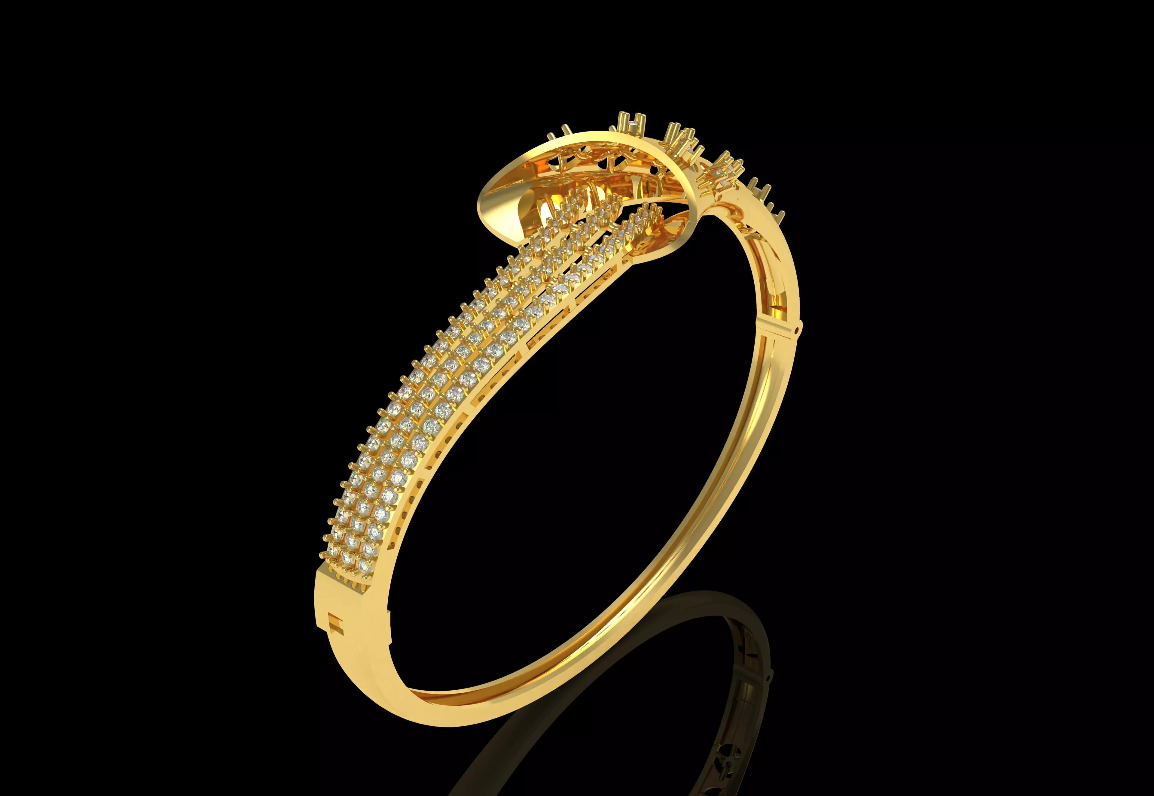 Art Deco Bracelet 25 3D print model_0