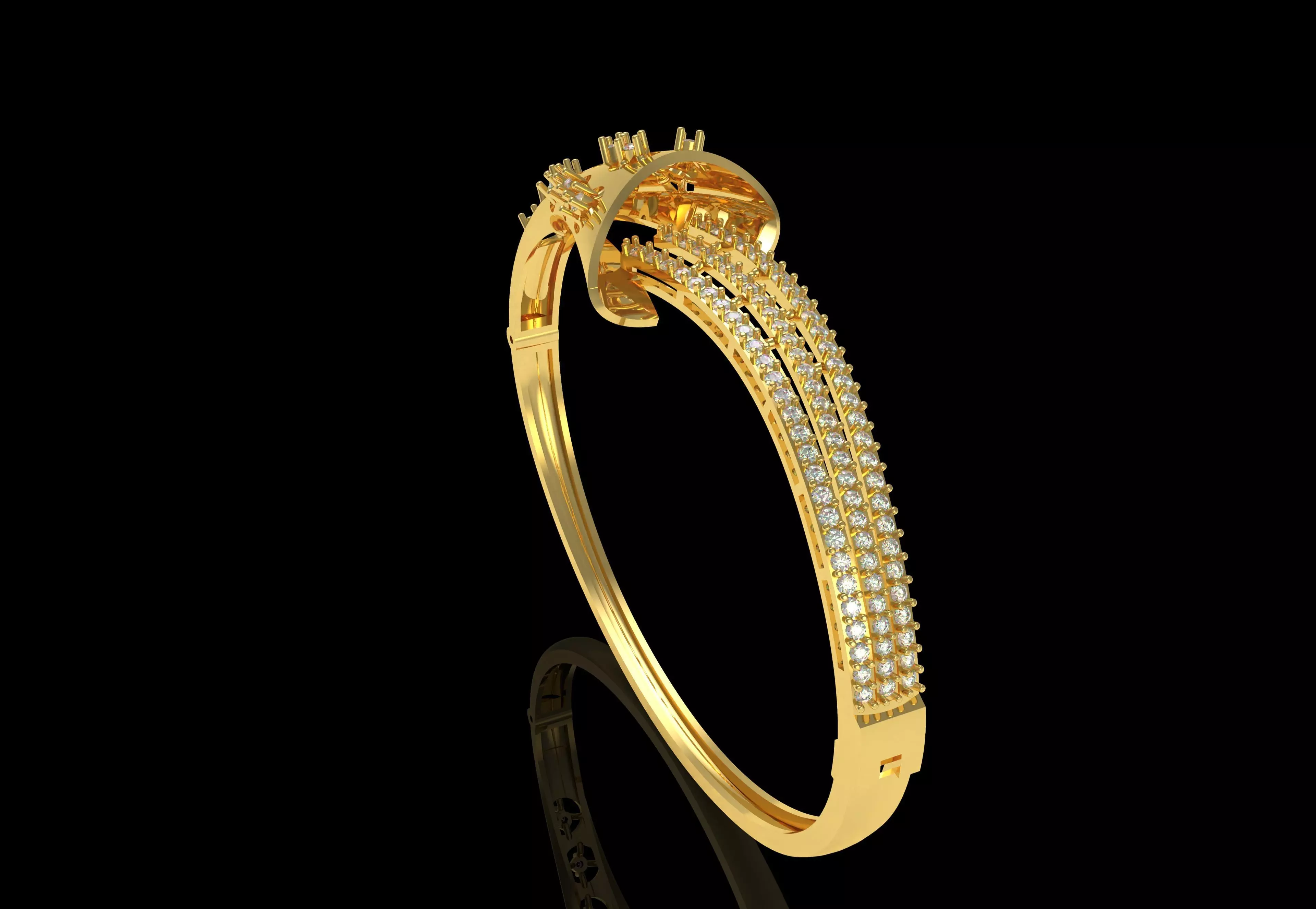 Art Deco Bracelet 25 3D print model_1