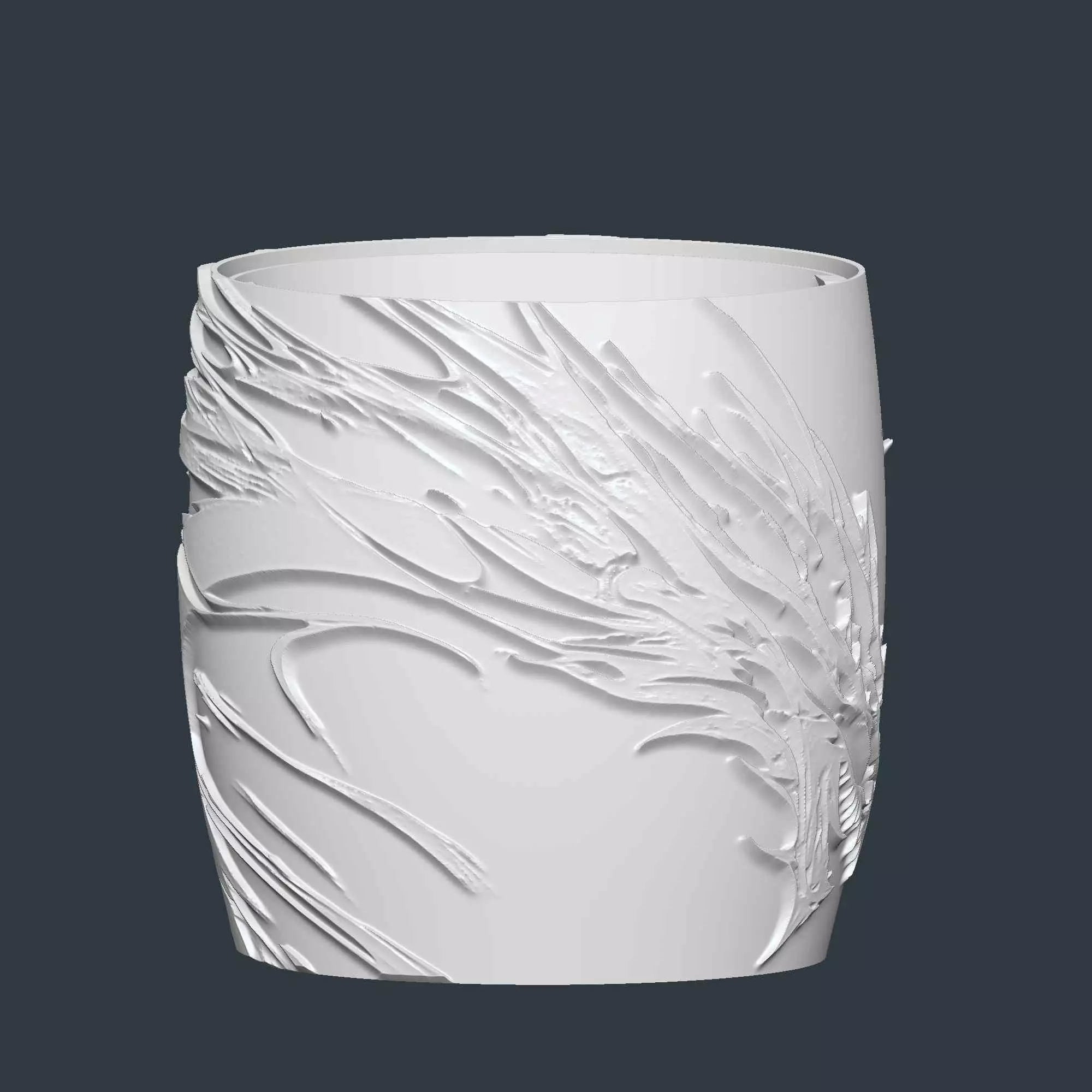 Dragon Plant Pot with Drainage No Supports Unique Garden Planter 3D print model_8