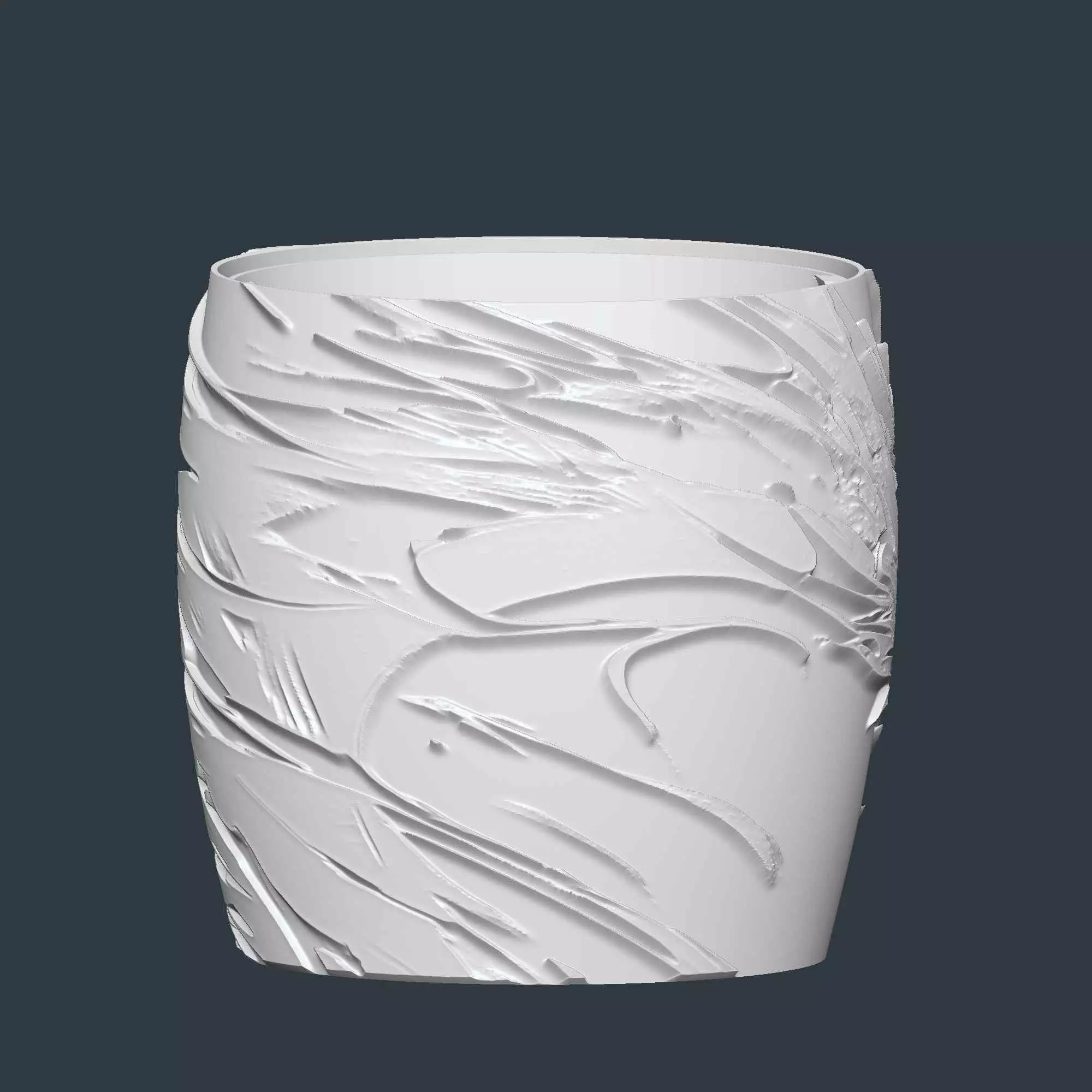 Dragon Plant Pot with Drainage No Supports Unique Garden Planter 3D print model_7