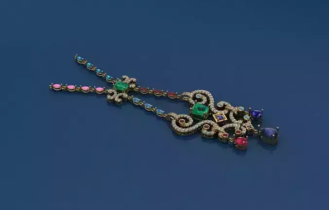 Necklace jewelry - Celestial Cascade   3D print model