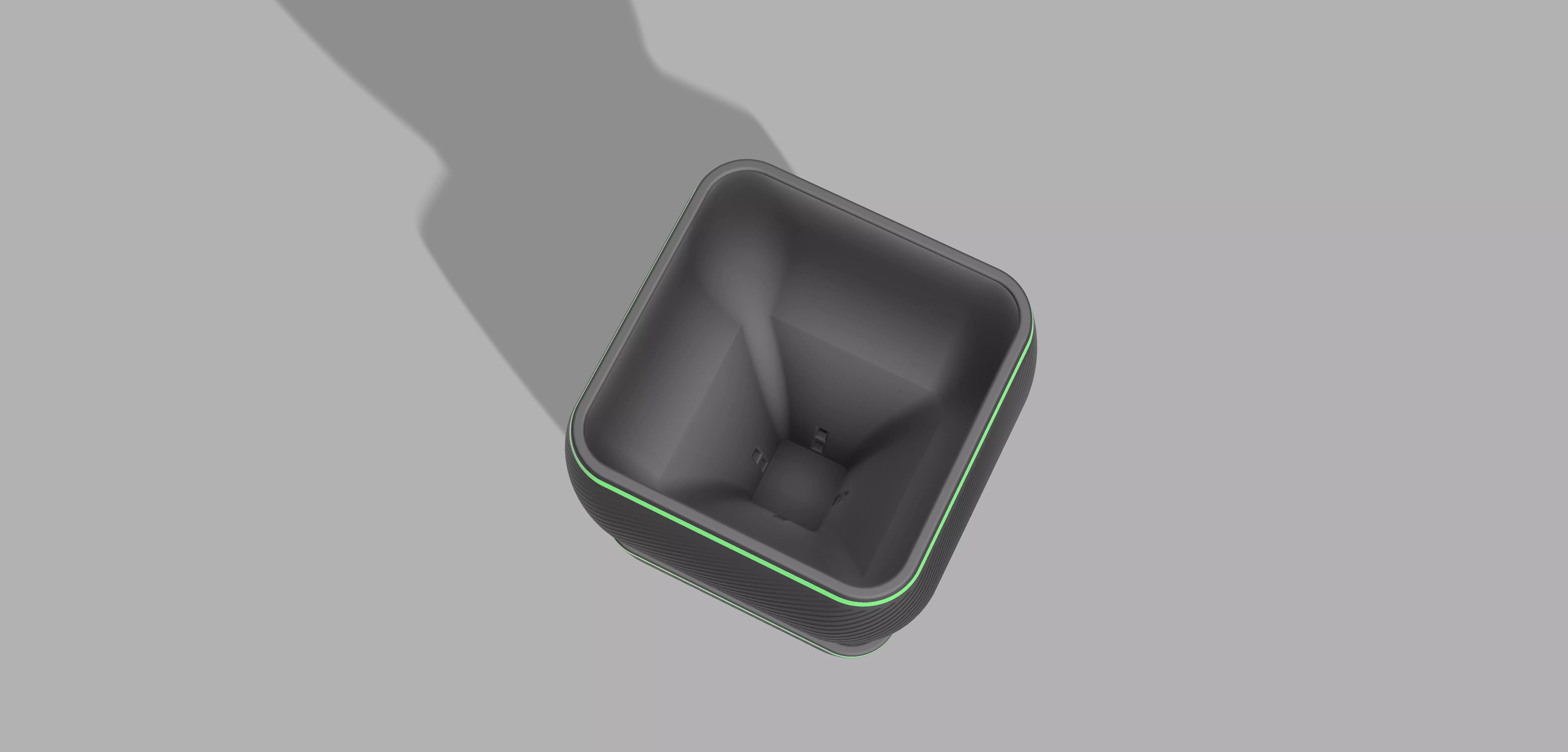Selfwatering Flower Pot Square Design 3D print model_1