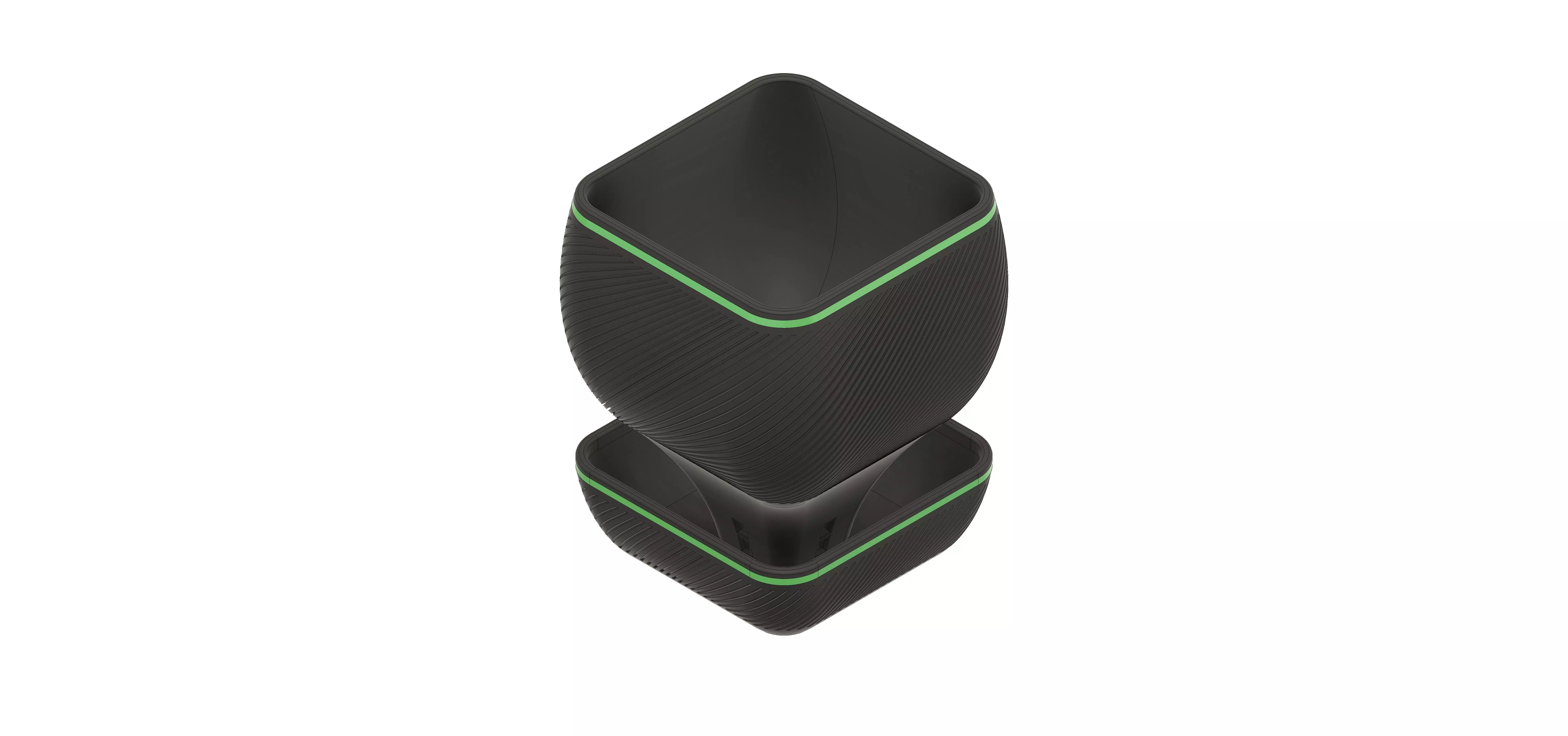 Selfwatering Flower Pot Square Design 3D print model_2