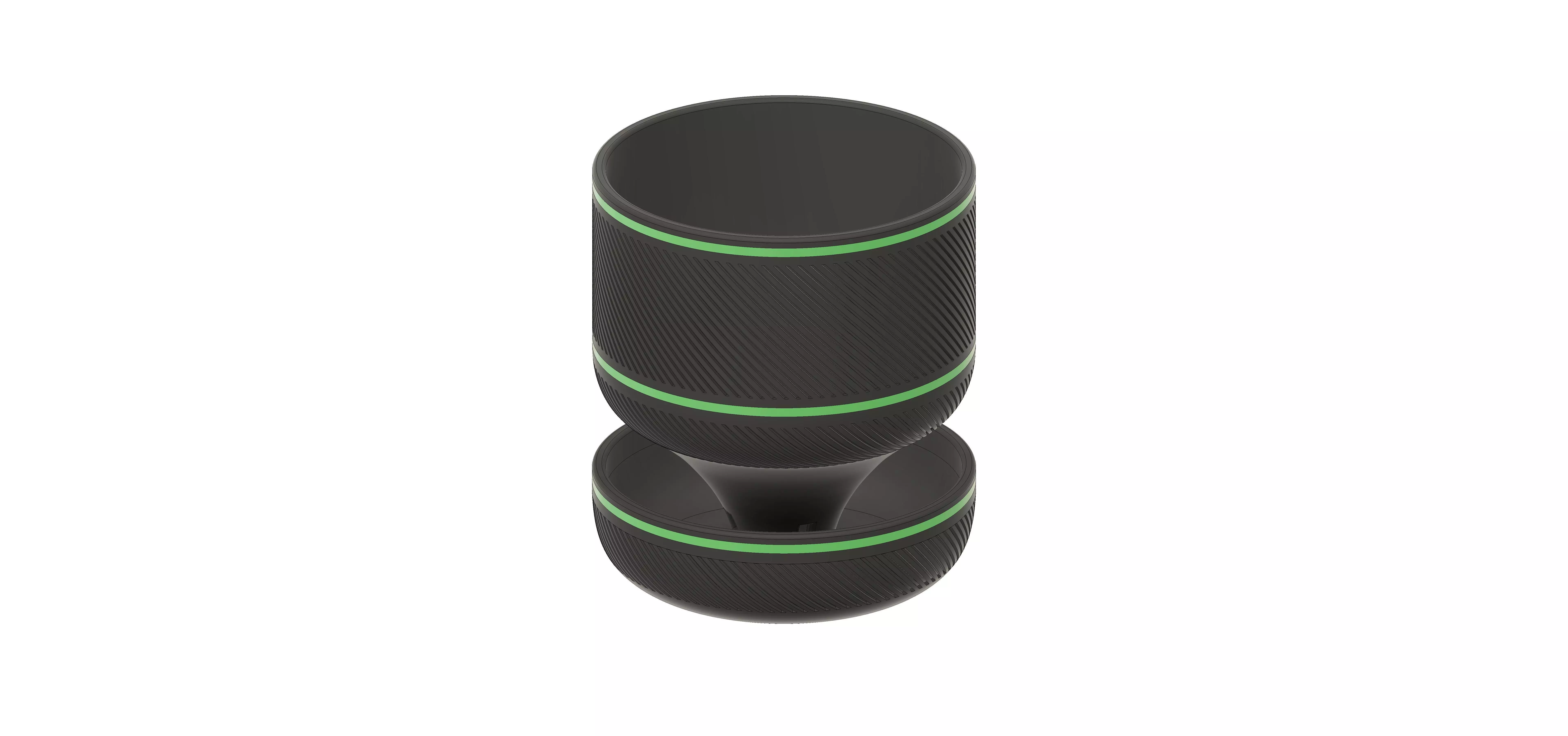 Selfwatering Flower Pot Round Design 3D print model_2