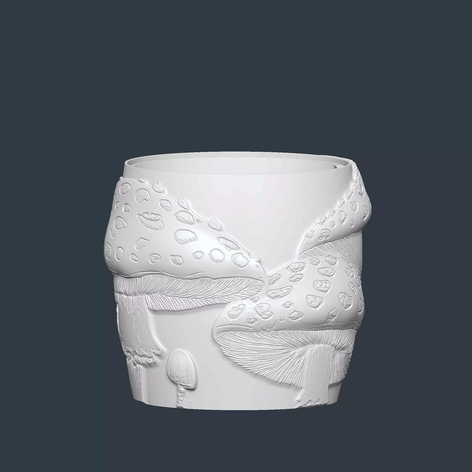 Fly Agaric Plant Pot with Drainage No Supports Cute Planter 3D print model_8