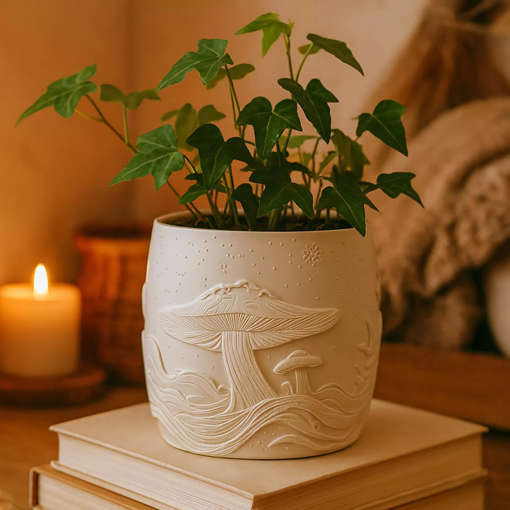 Fly Agaric Plant Pot with Drainage No Supports Whimsical Decor 3D print model