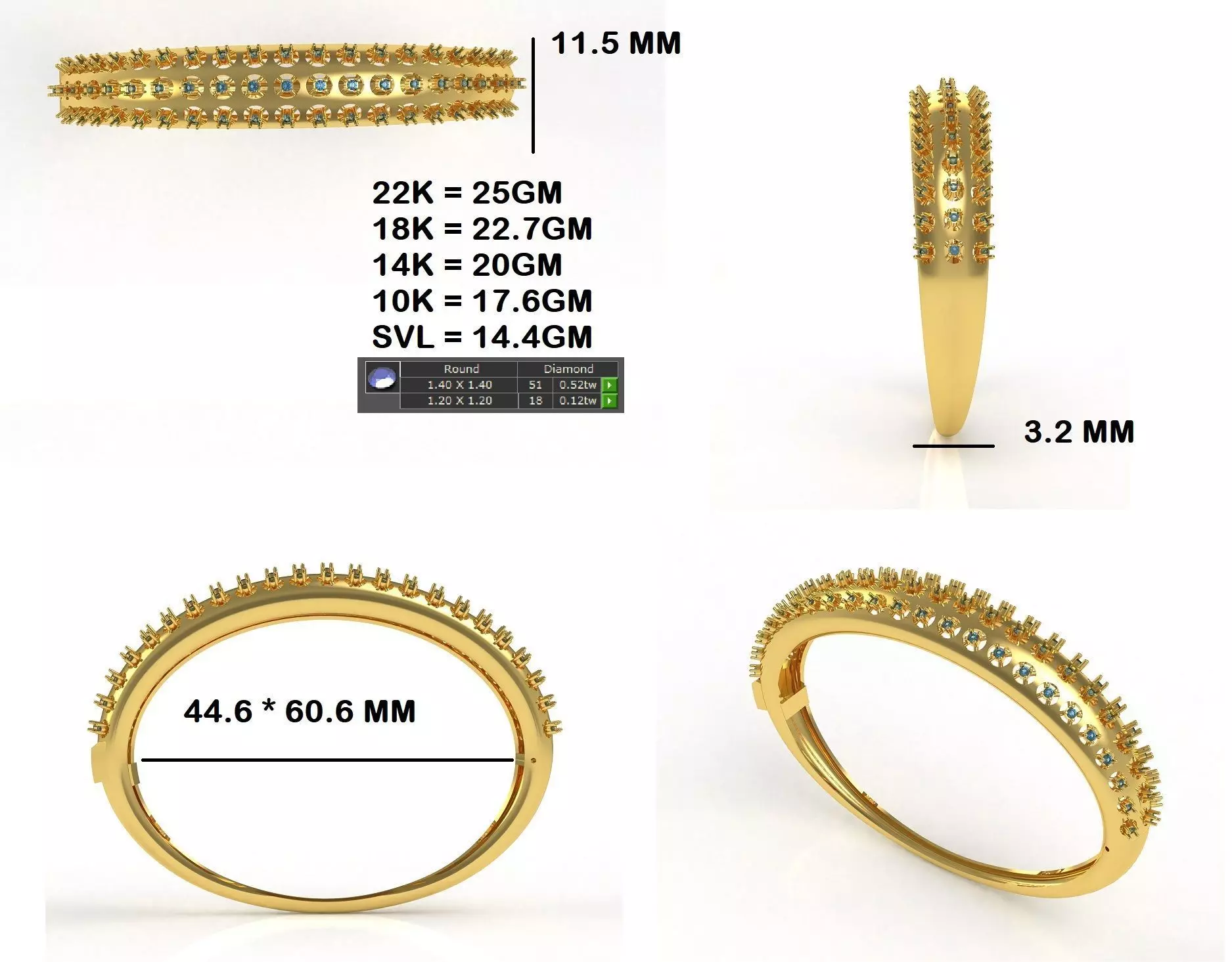 Art Deco Bracelet 29 3D print model_30