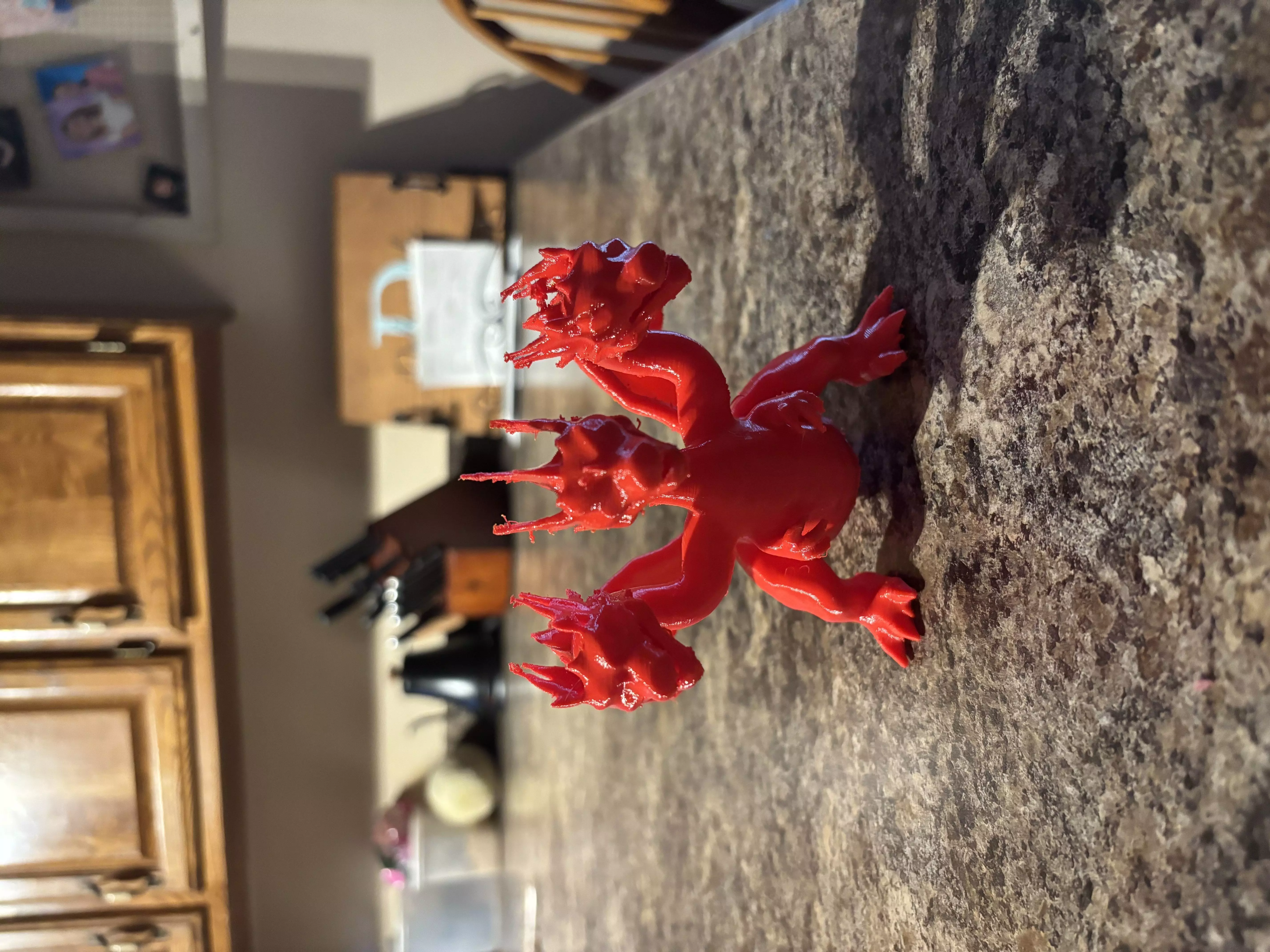 three headed dragon 3D print model_0