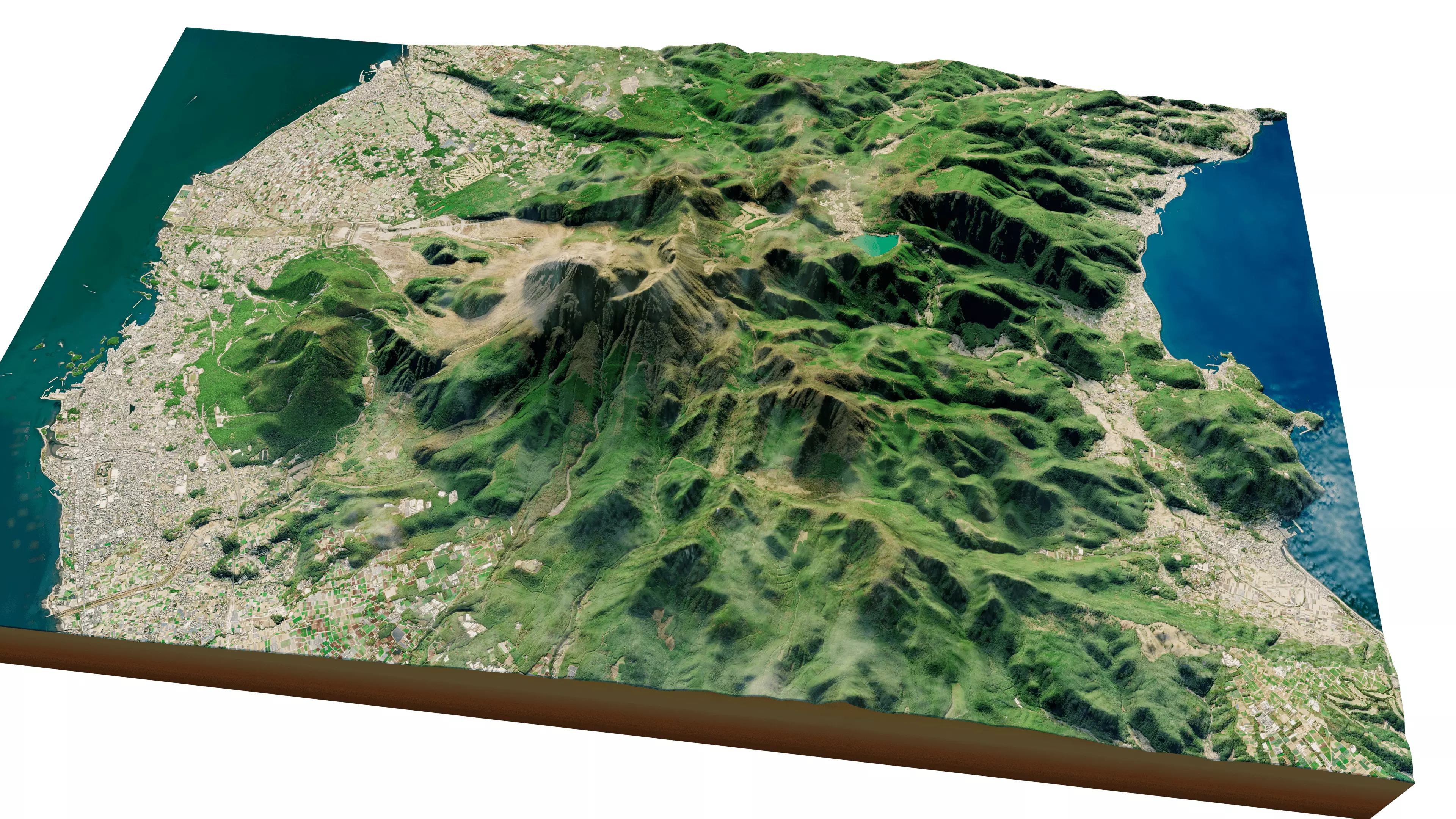 Mount Unzen 3D model terrain Low-poly 3D model_12