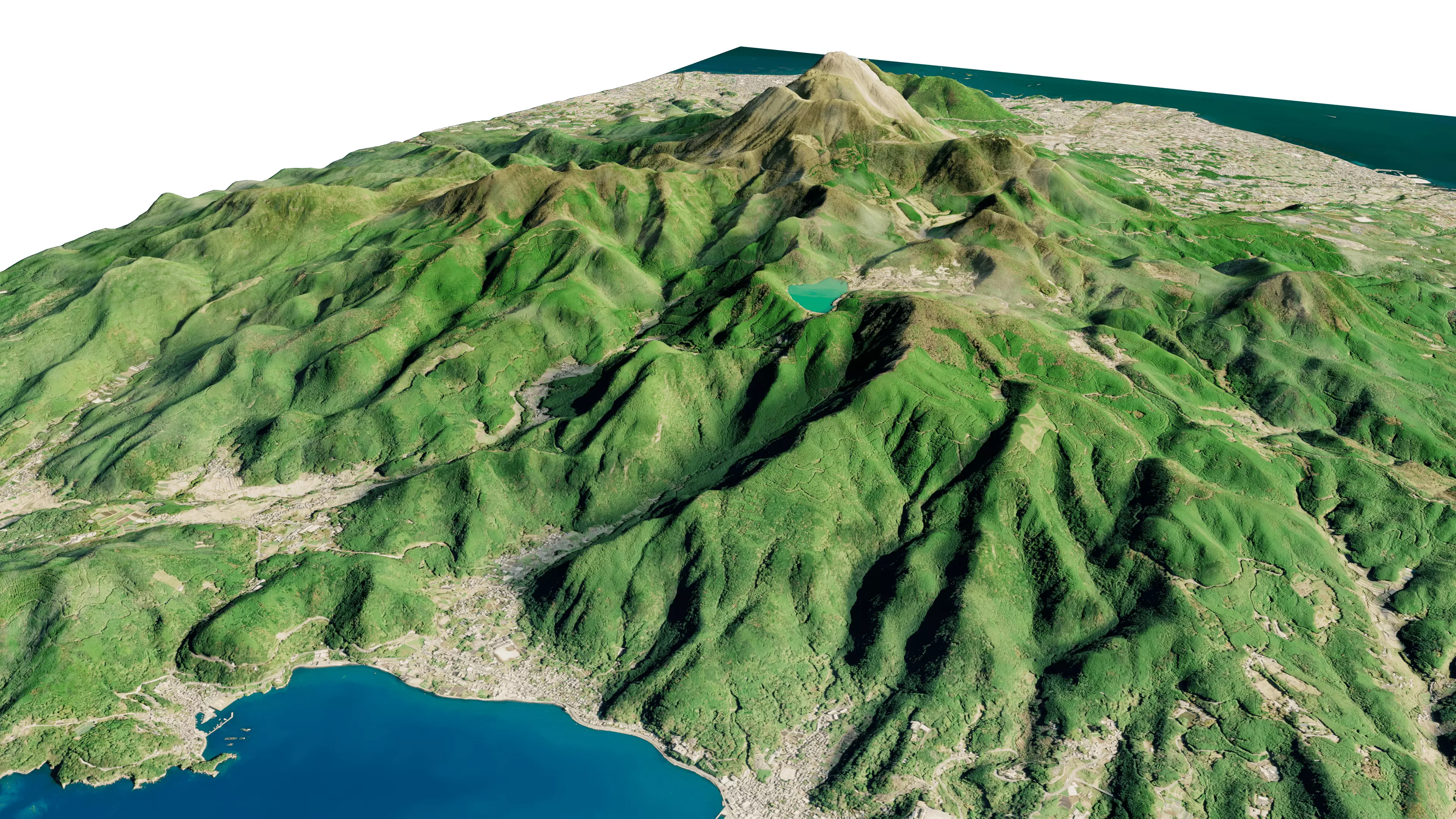 Mount Unzen 3D model terrain Low-poly 3D model_14