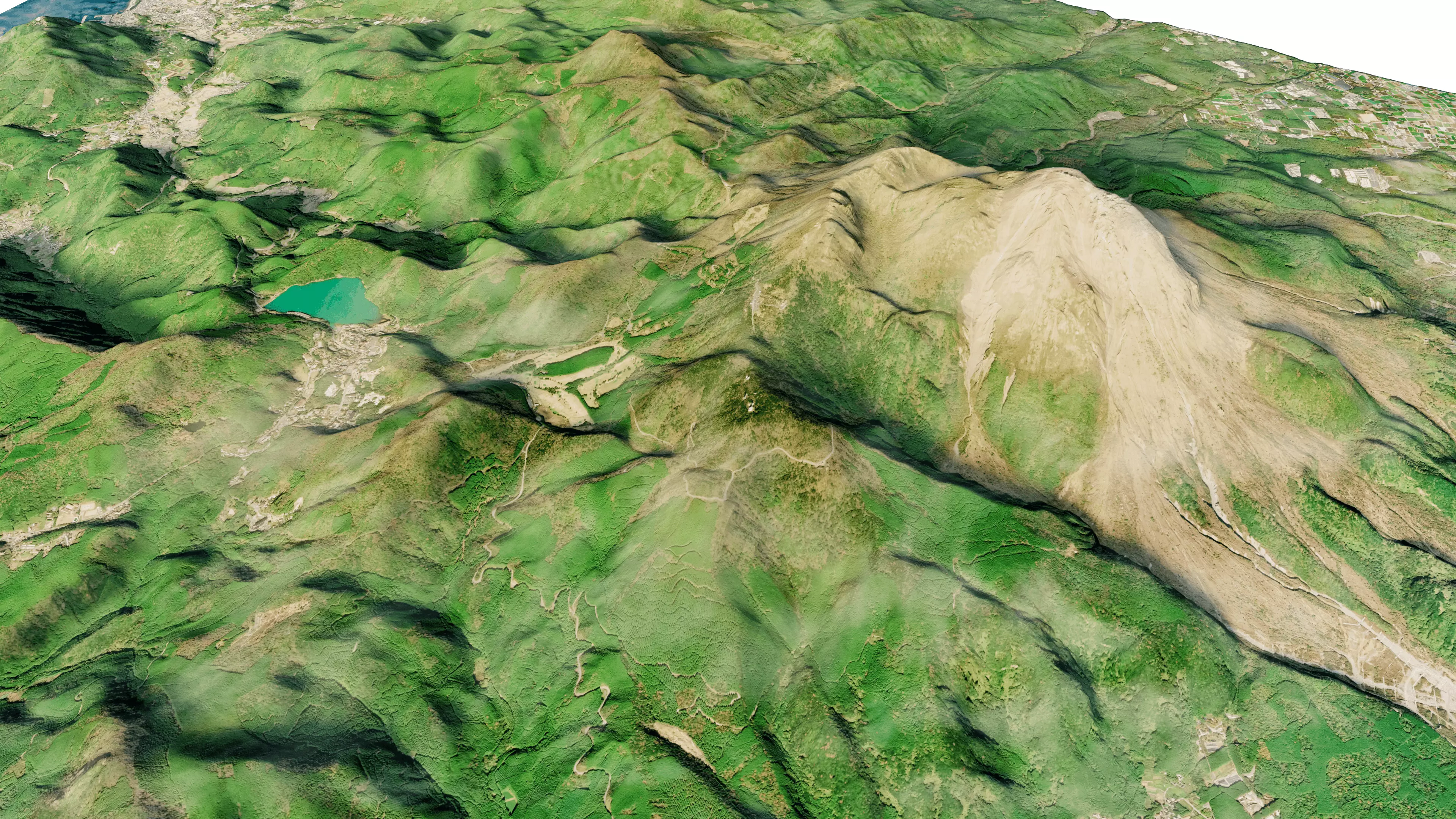 Mount Unzen 3D model terrain Low-poly 3D model_5