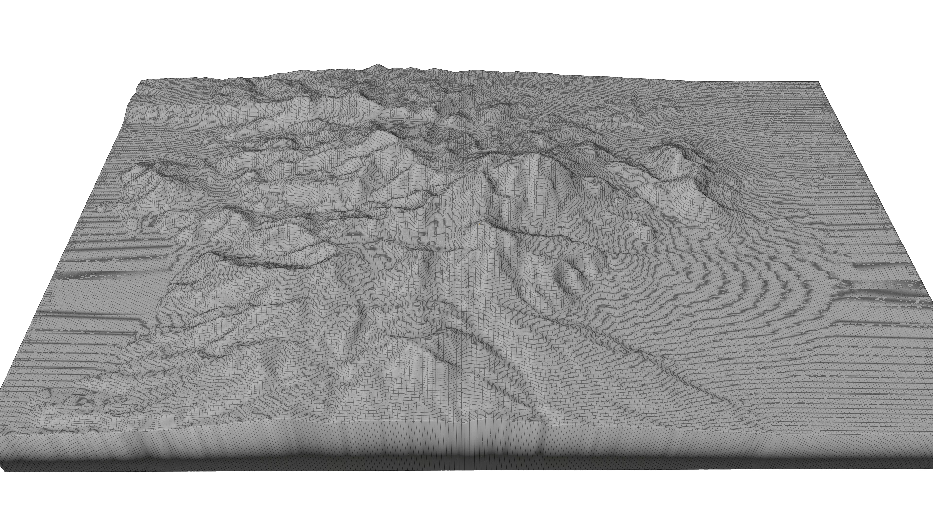 Mount Unzen 3D model terrain Low-poly 3D model_2