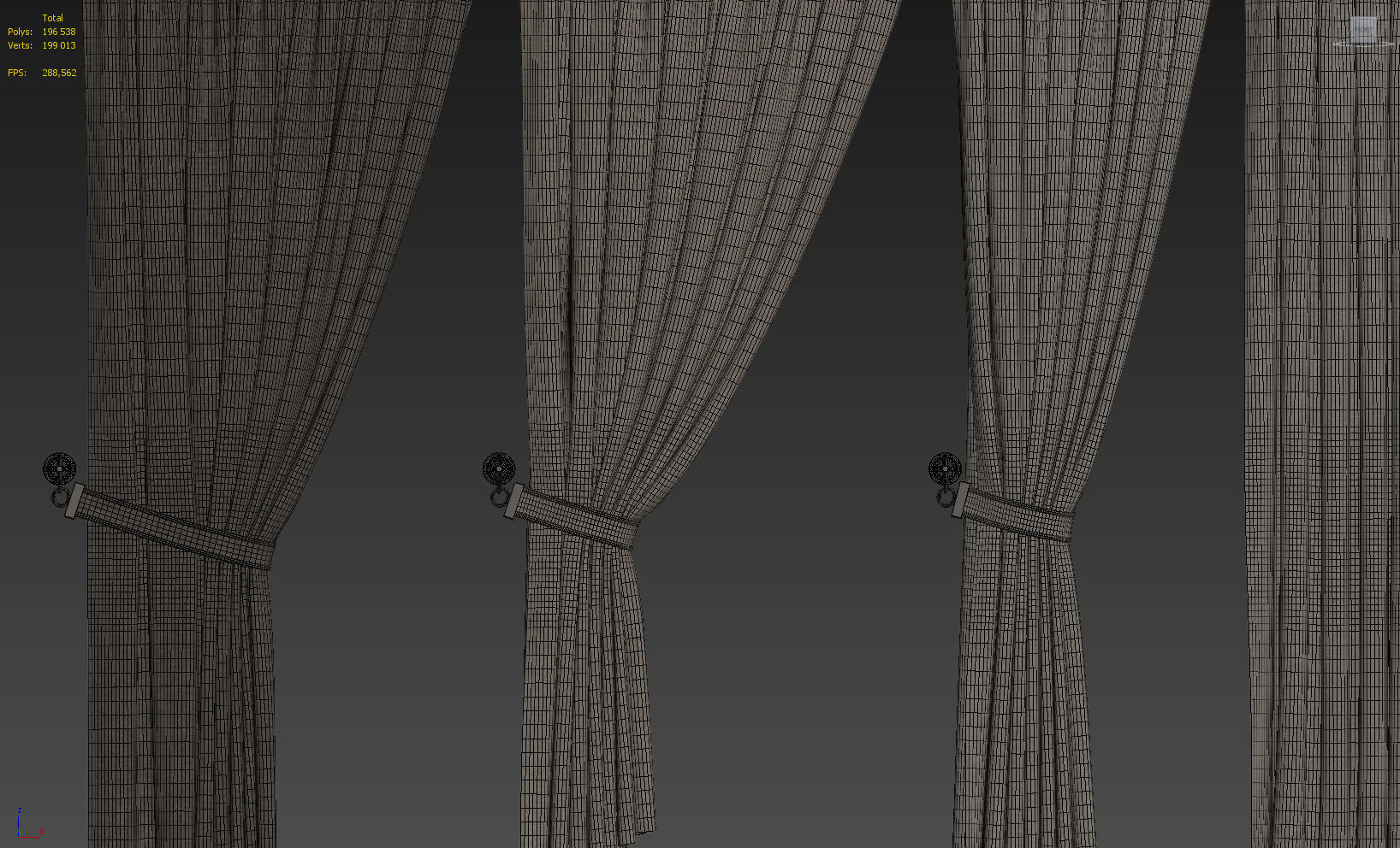 Curtains set of 3D model_4